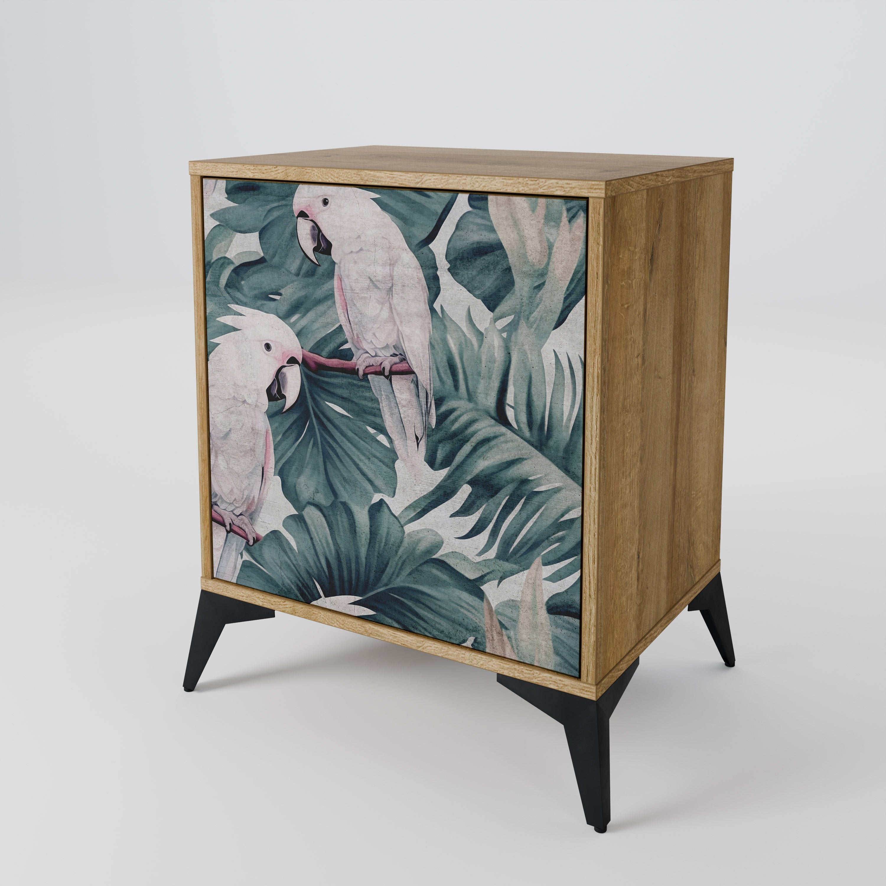 POPINJAY LOOK Aparador de 1 Porta em Efeito Carvalho