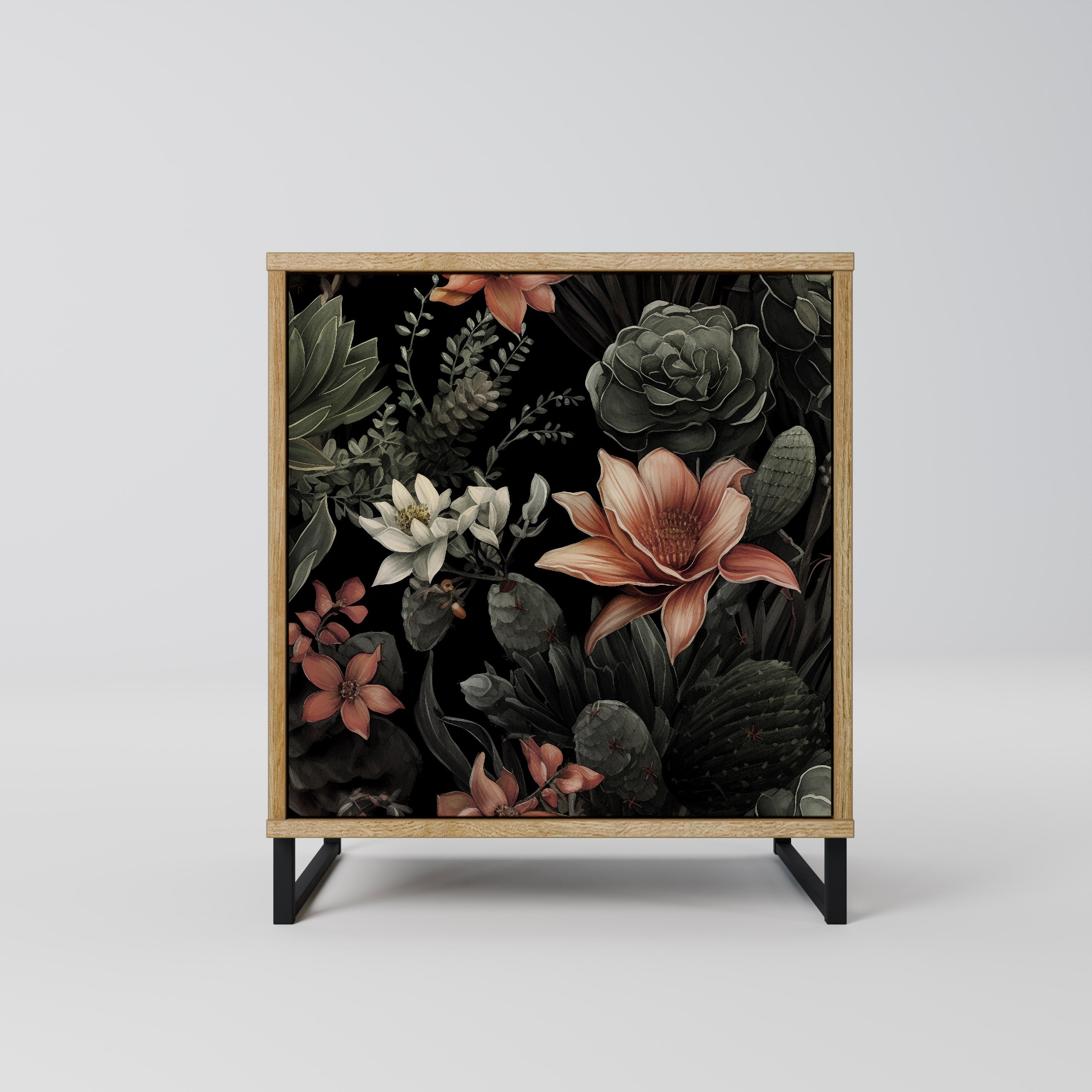 SECRET VERDURE Aparador de 1 Porta em Efeito Carvalho