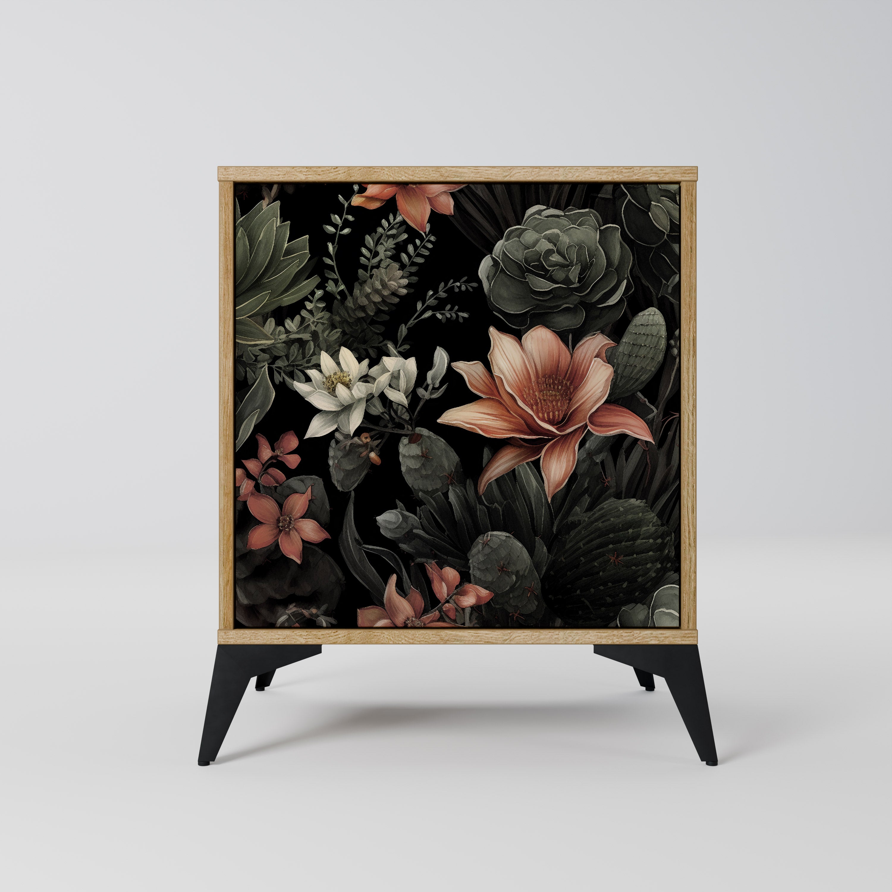 SECRET VERDURE Aparador de 1 Porta em Efeito Carvalho