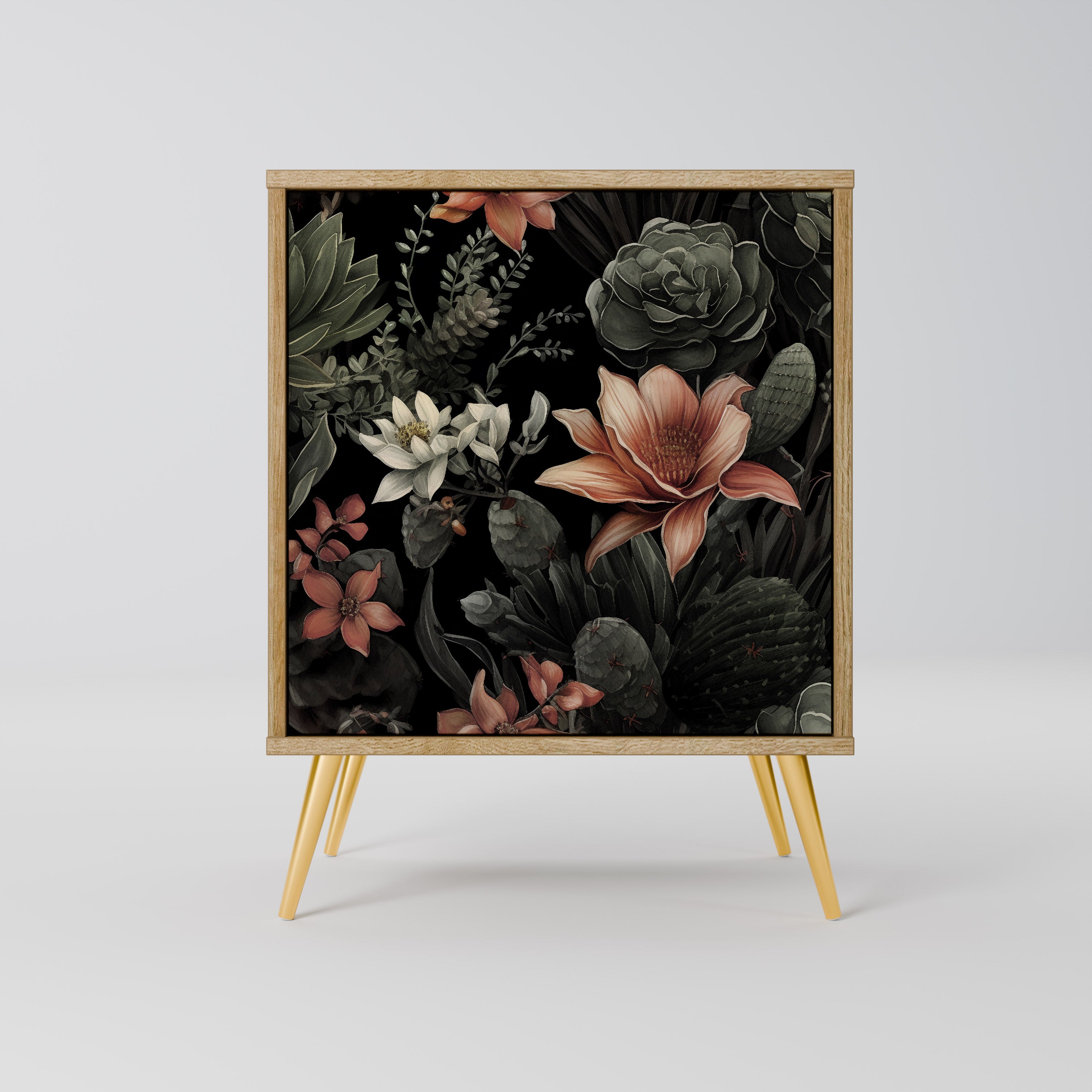 SECRET VERDURE Aparador de 1 Porta em Efeito Carvalho