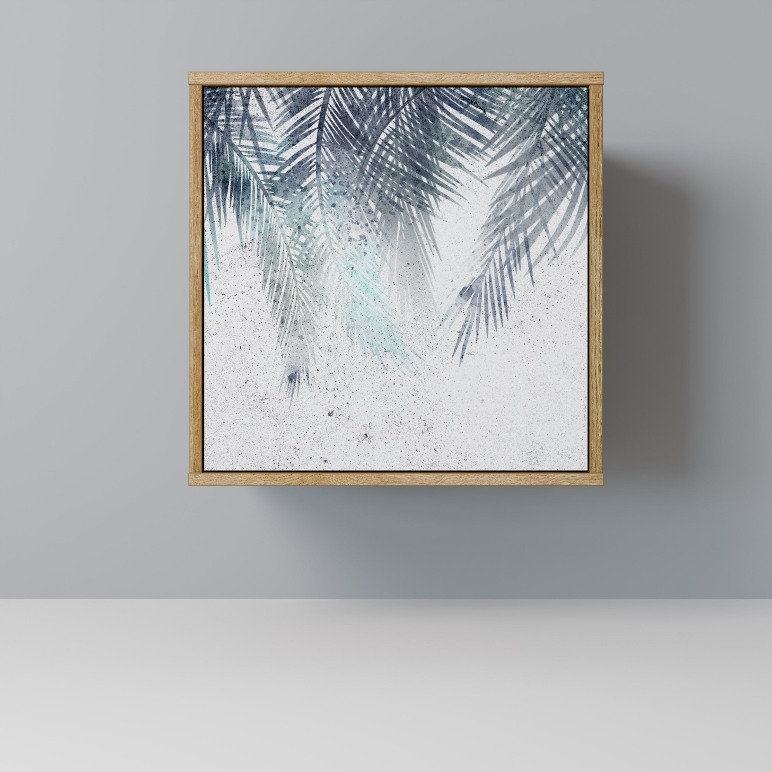 PALM VEIL Aparador de 1 Porta em Efeito Carvalho