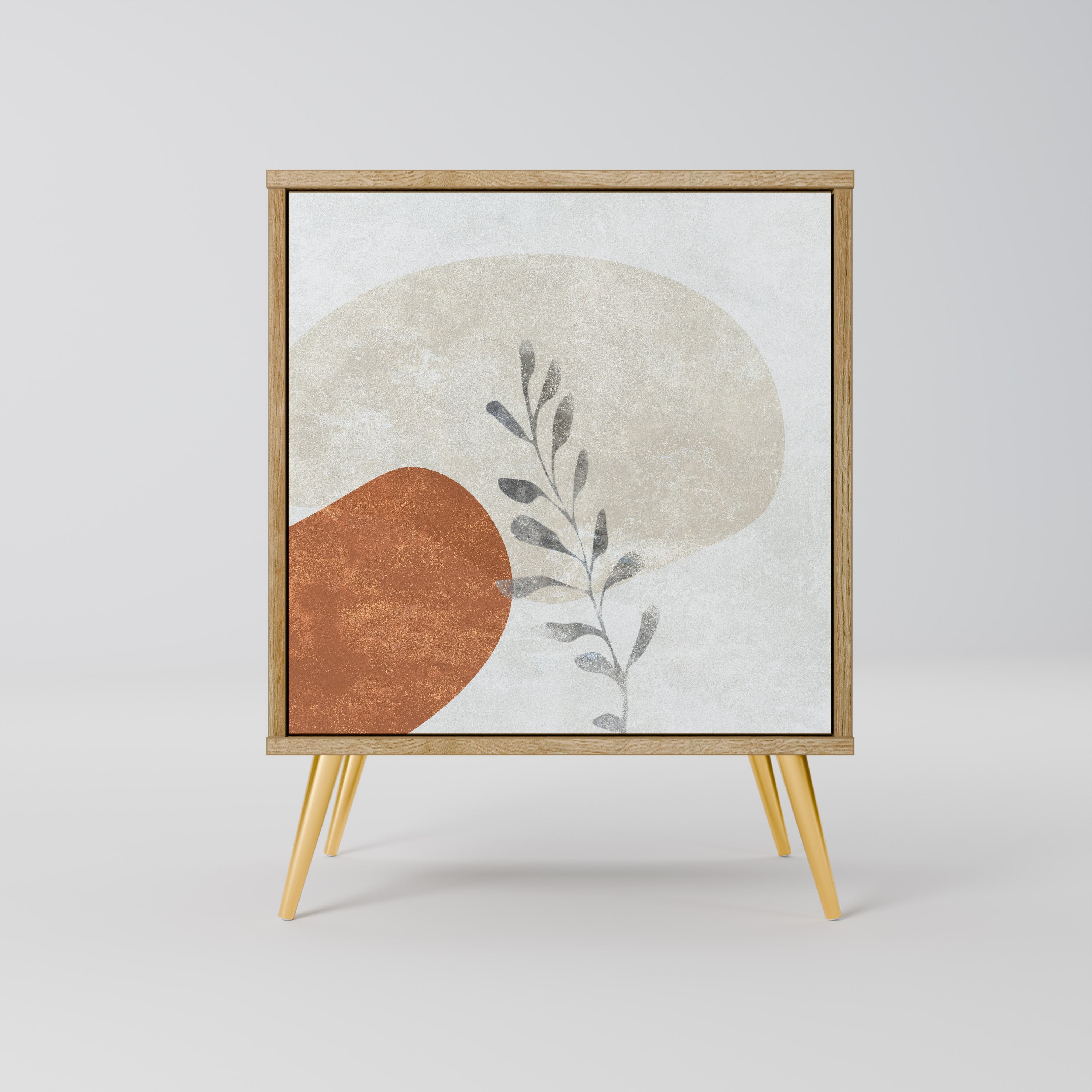 TRANQUIL TWIG Aparador de 1 Porta em Efeito Carvalho