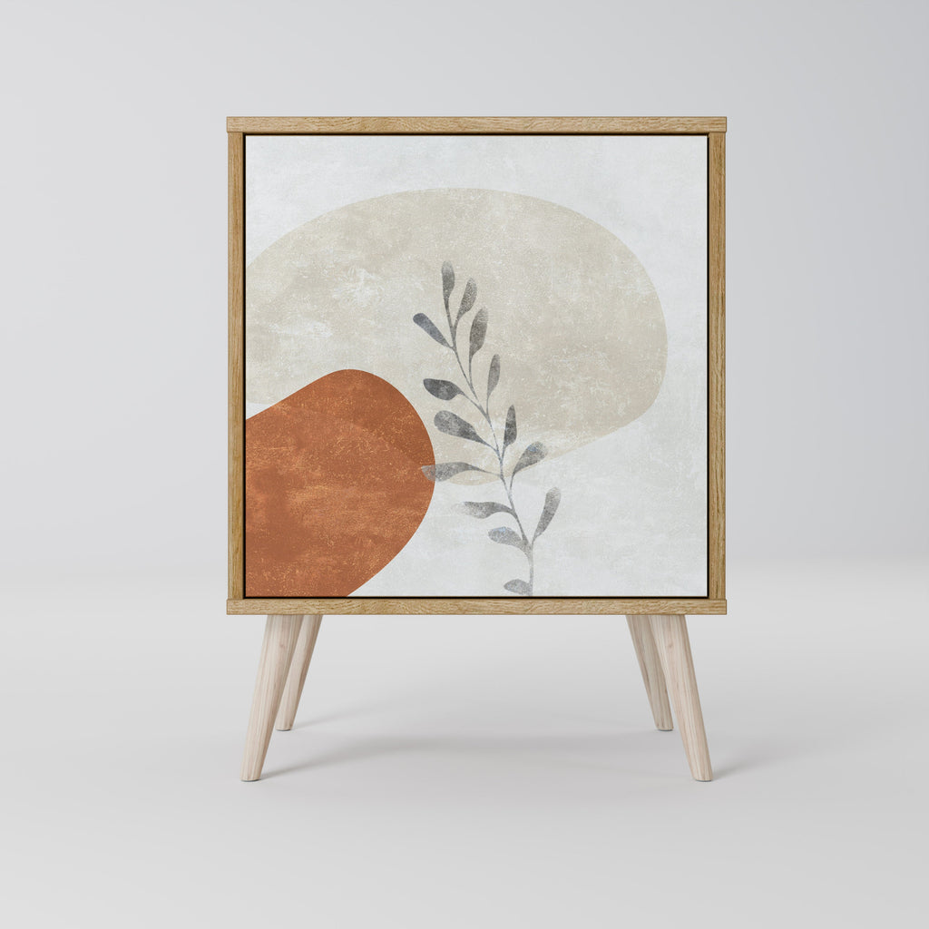 TRANQUIL TWIG Aparador de 1 Porta em Efeito Carvalho