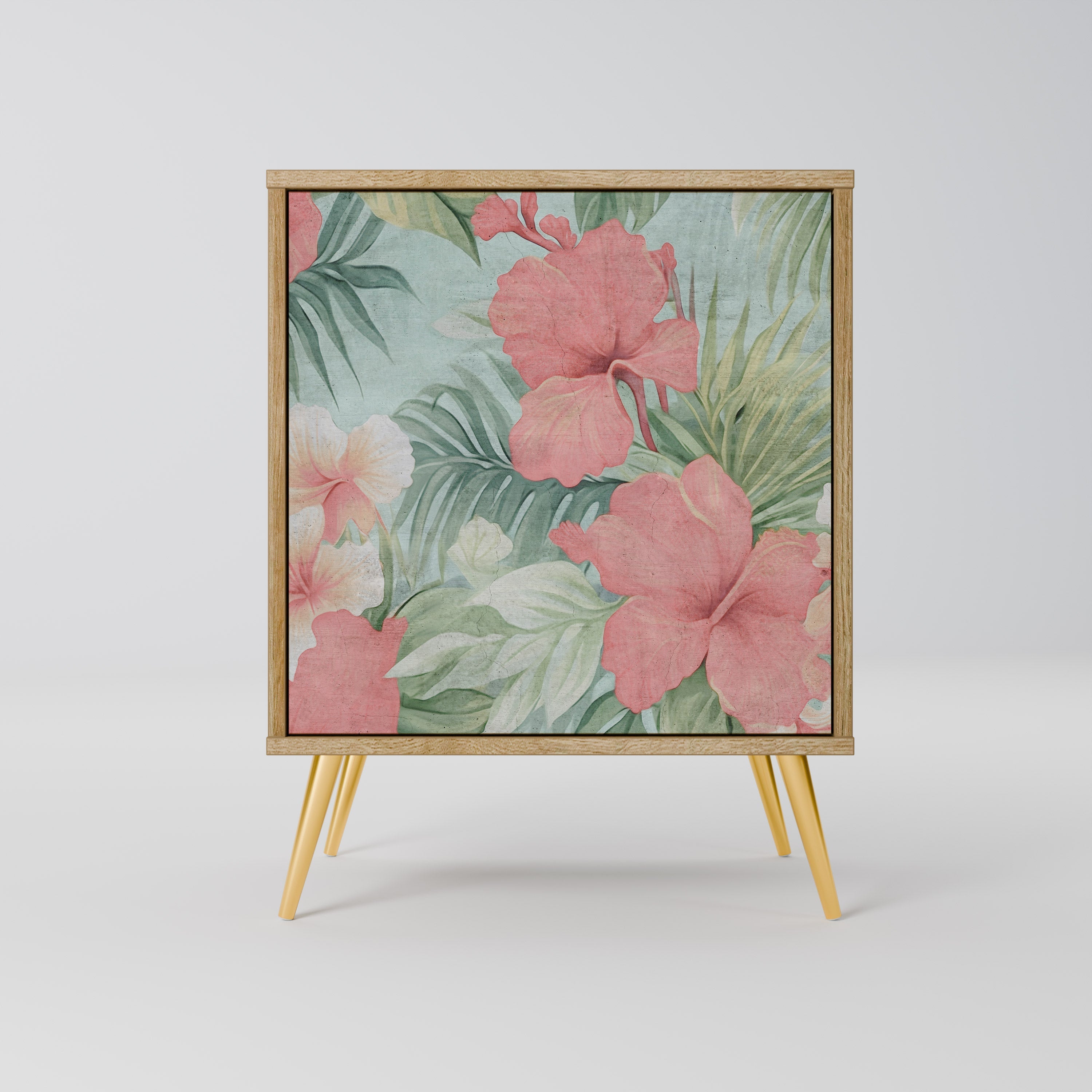 HAWAIIAN SPIRIT Aparador de 1 Porta em Efeito Carvalho