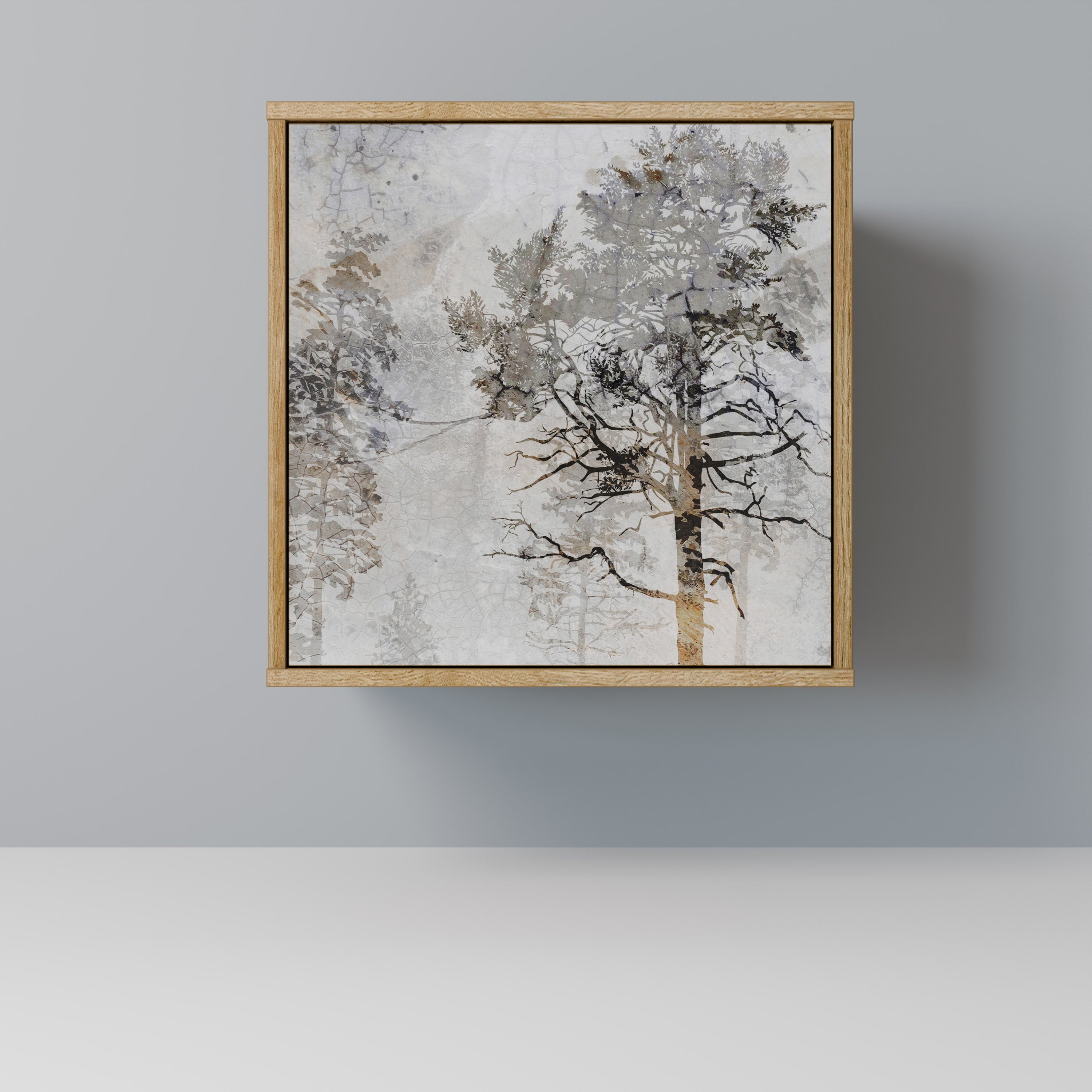 FADE IN THE TREES Aparador de 1 Porta em Efeito Carvalho