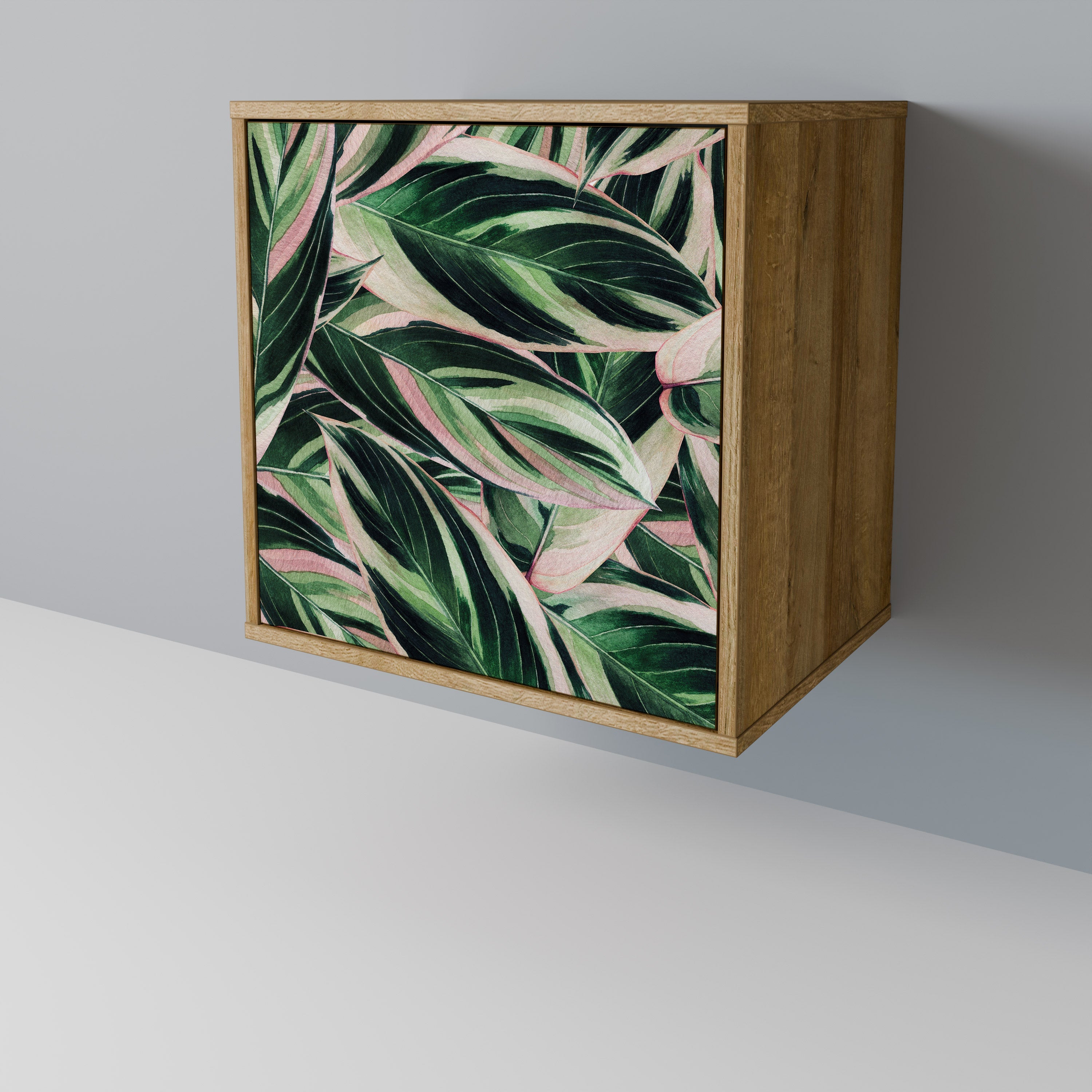 EERIE STROMANTHE Aparador de 1 Porta em Efeito Carvalho