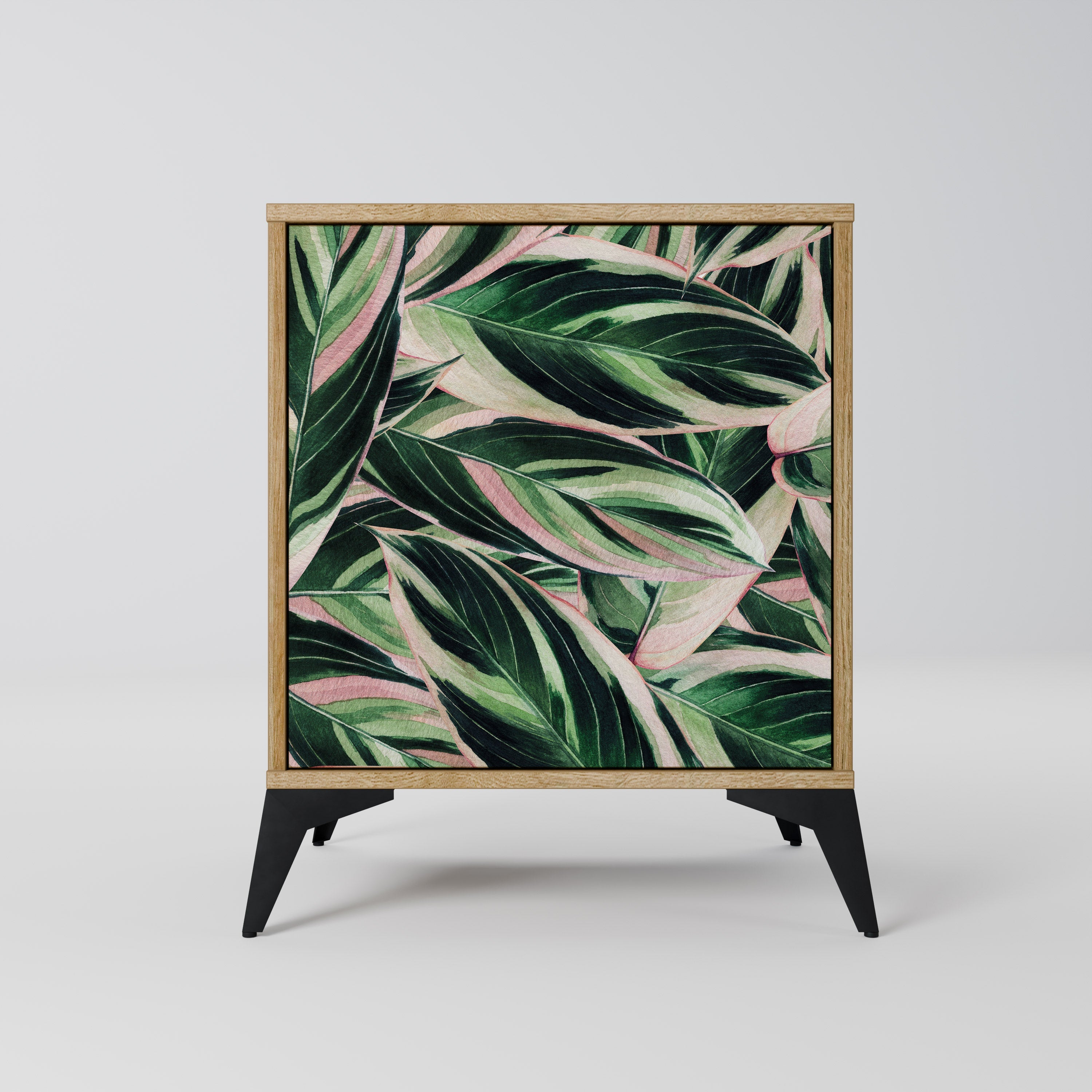 EERIE STROMANTHE Aparador de 1 Porta em Efeito Carvalho