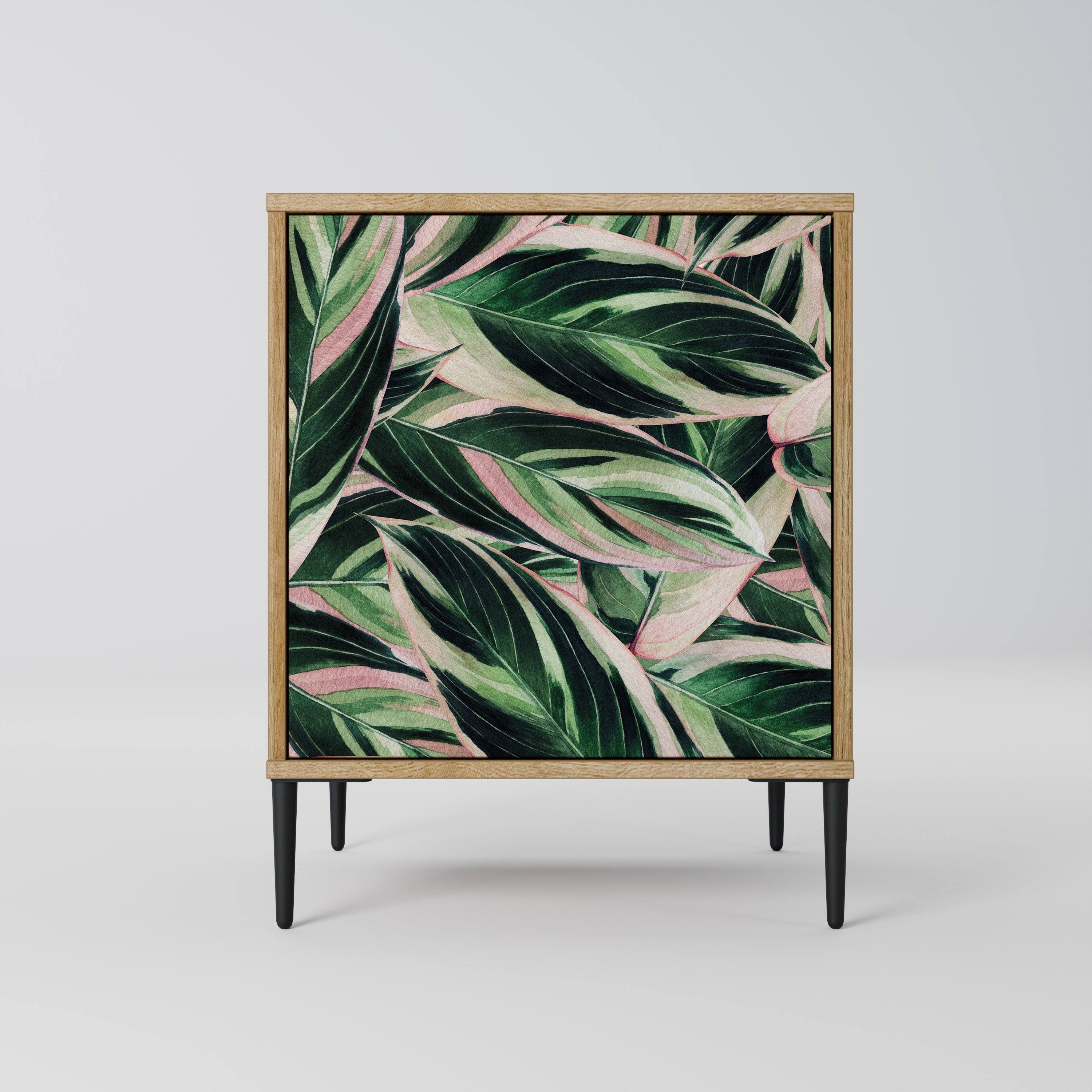 EERIE STROMANTHE Aparador de 1 Porta em Efeito Carvalho