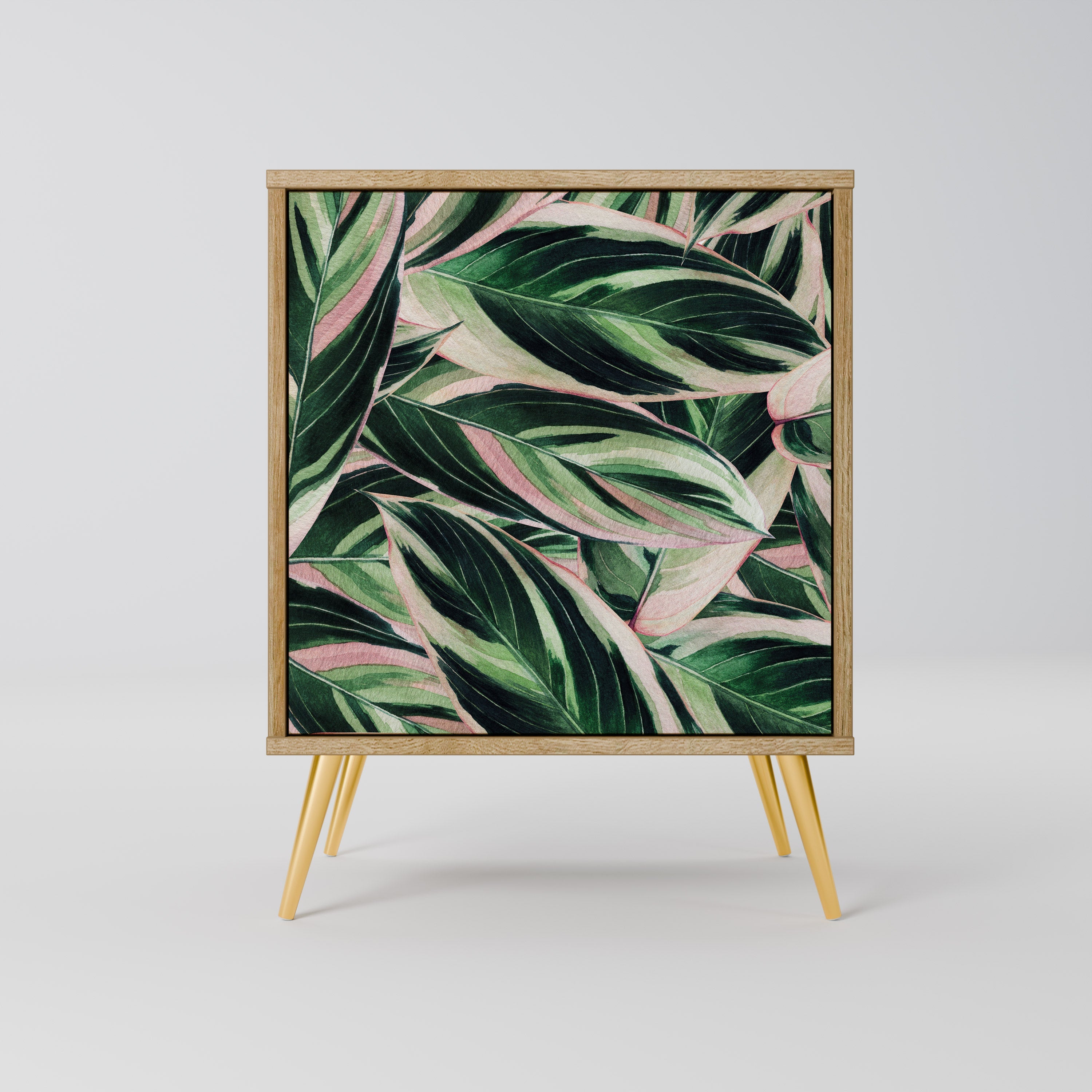 EERIE STROMANTHE Aparador de 1 Porta em Efeito Carvalho