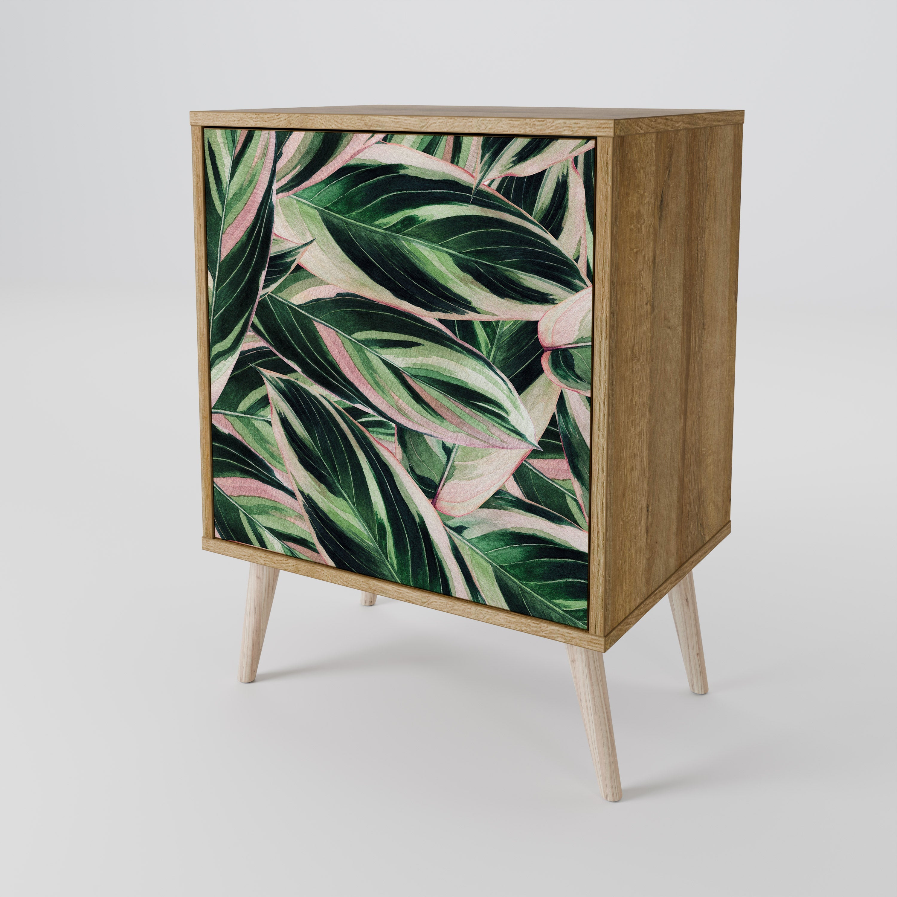 EERIE STROMANTHE Aparador de 1 Porta em Efeito Carvalho