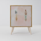 THE DELIQUESCE Aparador de 1 Porta em Efeito Carvalho