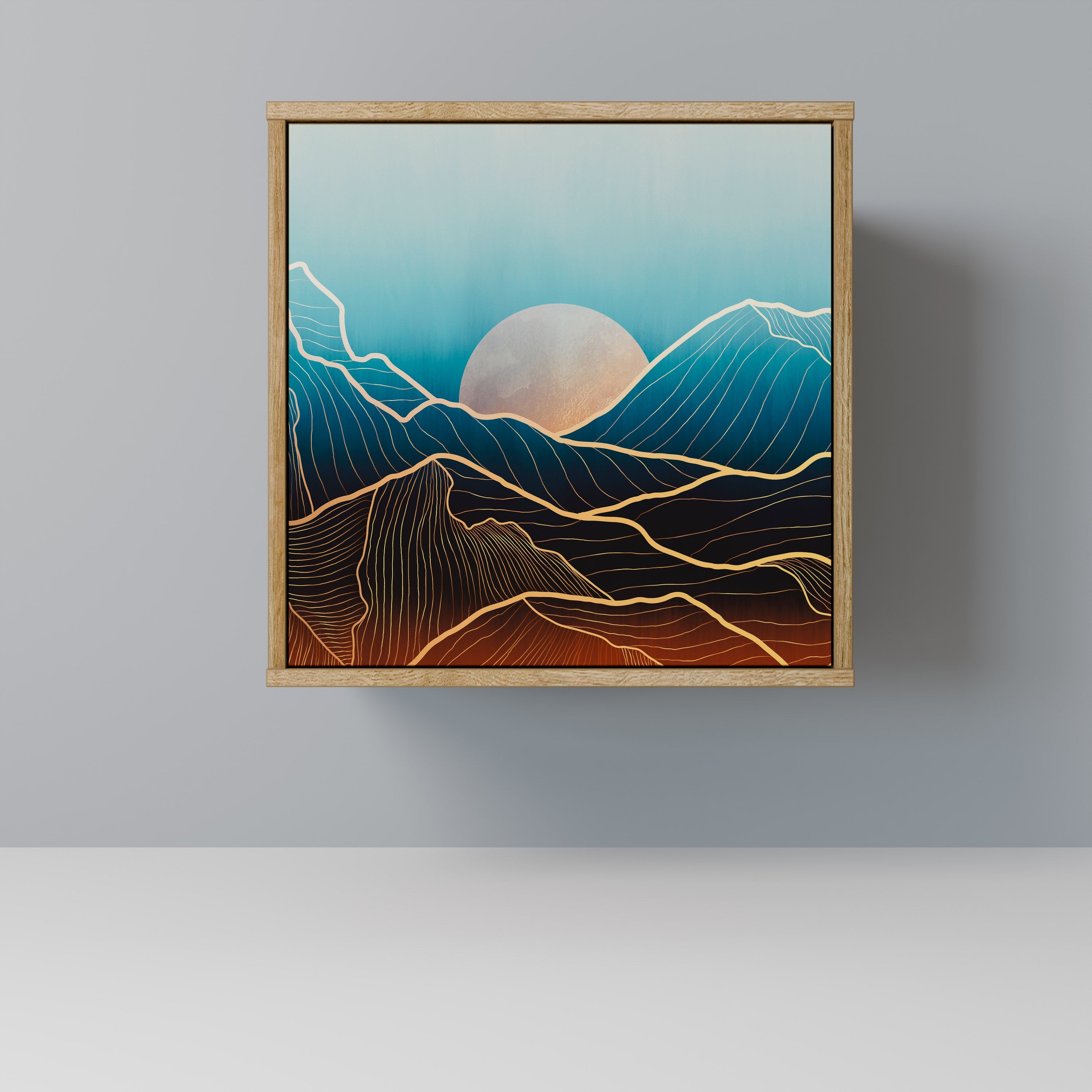 LUNAR SECRETS Aparador de 1 Porta em Efeito Carvalho