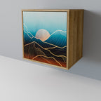 LUNAR SECRETS Aparador de 1 Porta em Efeito Carvalho