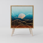 LUNAR SECRETS Aparador de 1 Porta em Efeito Carvalho