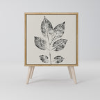 LEAFY STAMPS Aparador de 1 Porta em Efeito Carvalho
