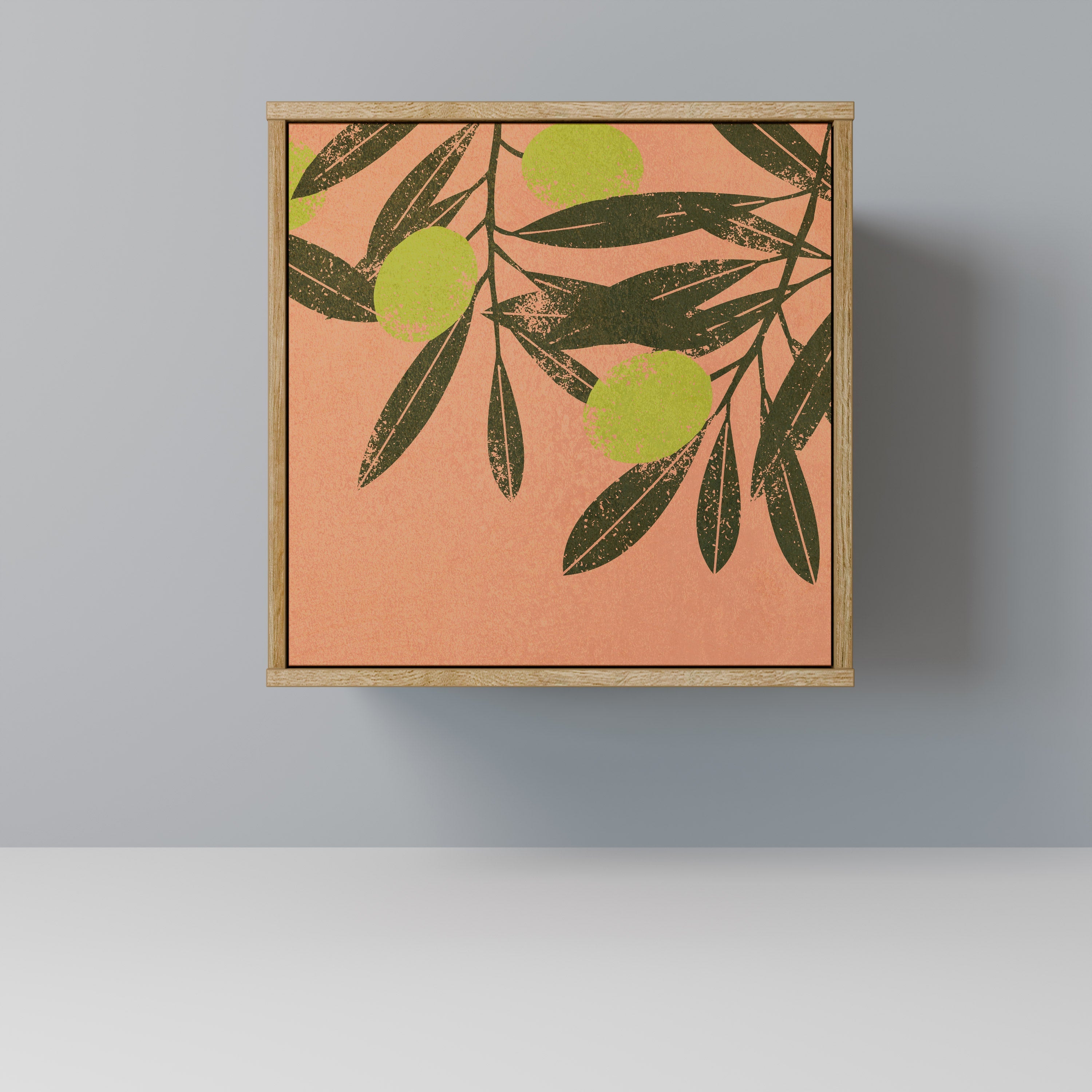 JUICY OLIVES Aparador de 1 Porta em Efeito Carvalho