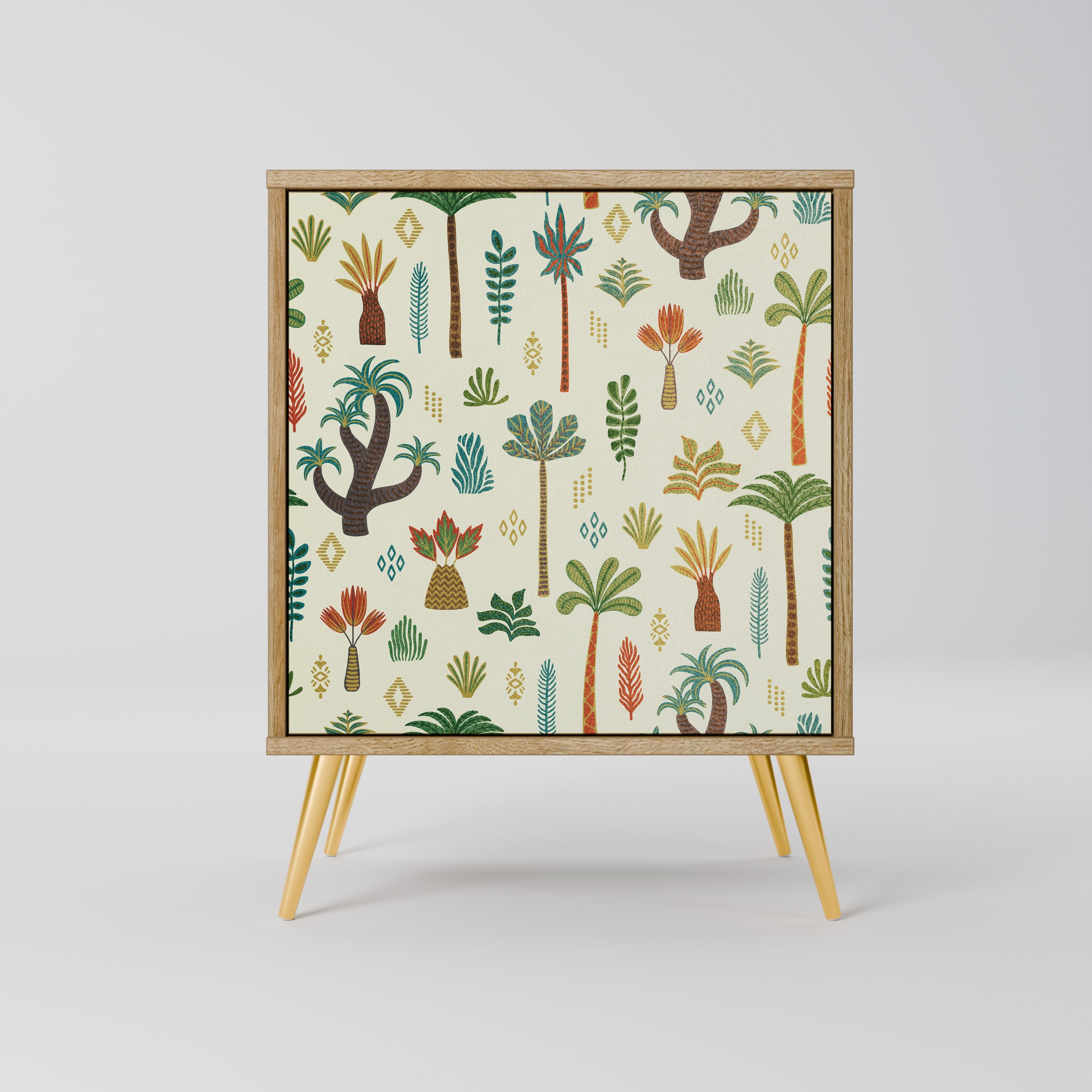 PALM SPRING Aparador de 1 Porta em Efeito Carvalho