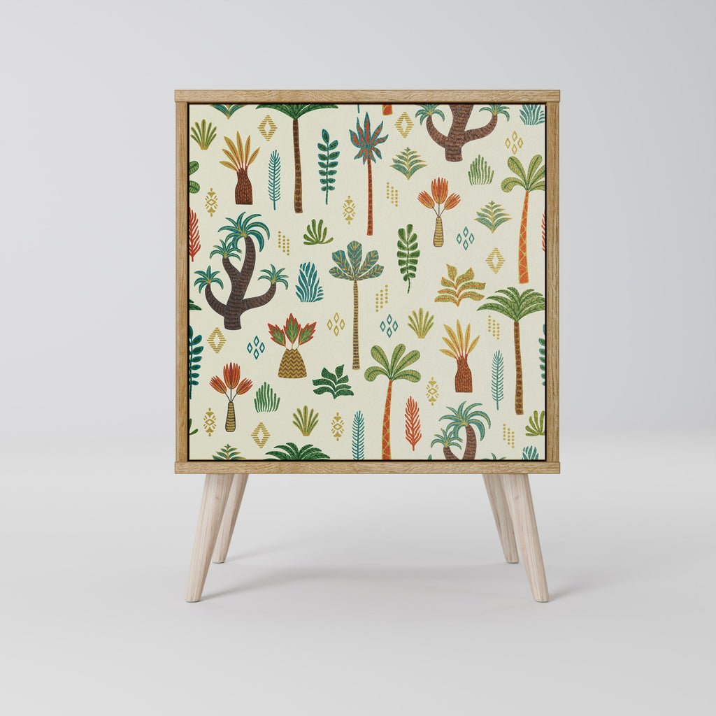 PALM SPRING Aparador de 1 Porta em Efeito Carvalho