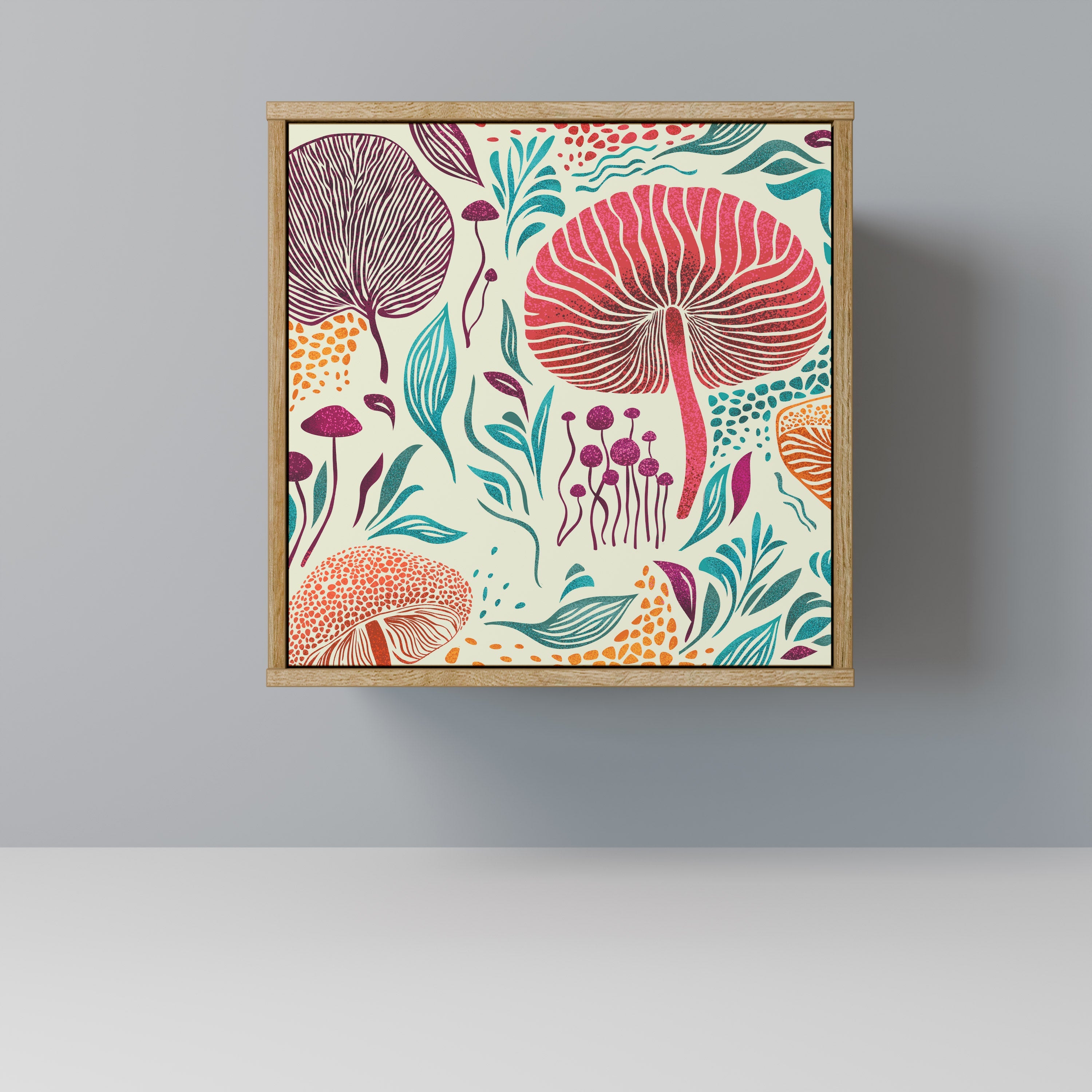 FUNGUS FANTASY Aparador de 1 Porta em Efeito Carvalho