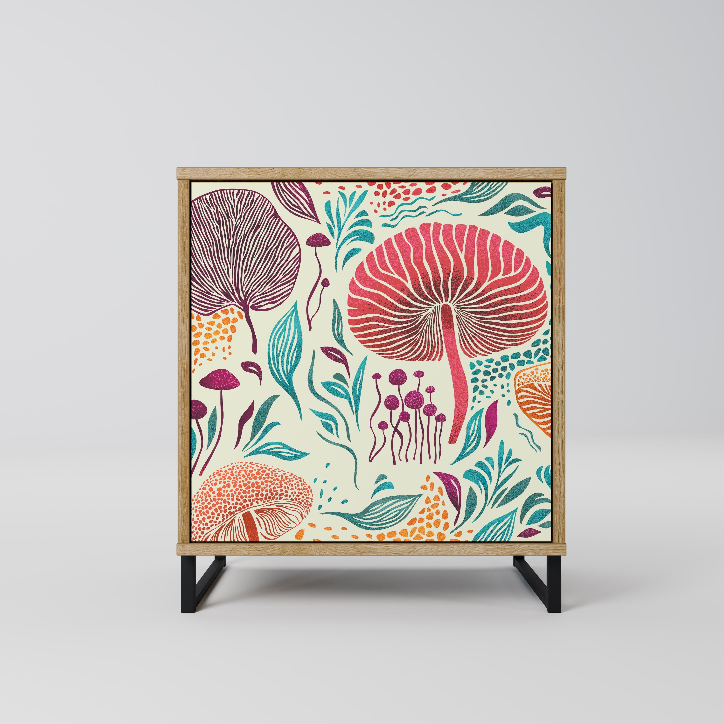 FUNGUS FANTASY Aparador de 1 Porta em Efeito Carvalho