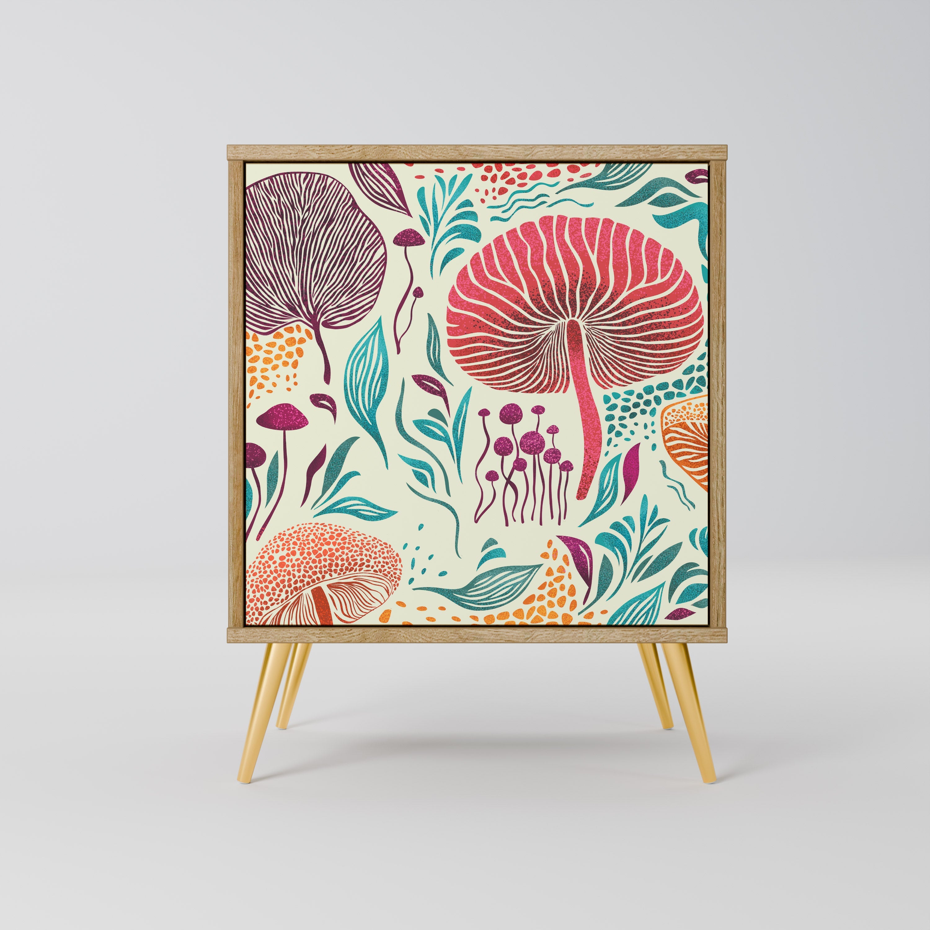 FUNGUS FANTASY Aparador de 1 Porta em Efeito Carvalho