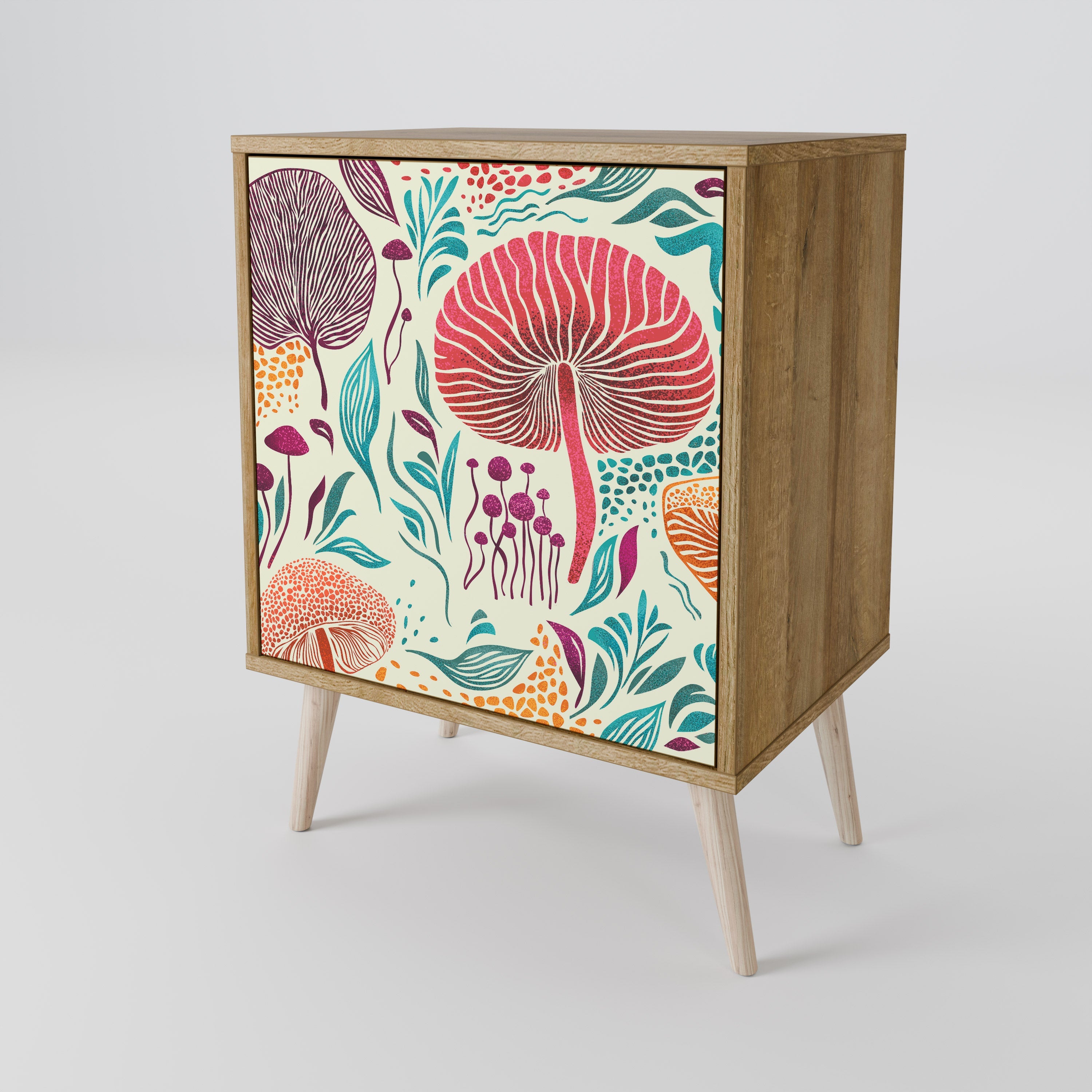 FUNGUS FANTASY Aparador de 1 Porta em Efeito Carvalho