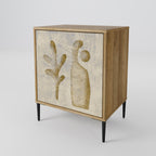 SAND SCULPTURES Aparador de 1 Porta em Efeito Carvalho
