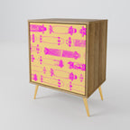 SKATEBOARD ARTISTRY Aparador de 1 Porta em Efeito Carvalho