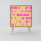 SKATEBOARD ARTISTRY Aparador de 1 Porta em Efeito Carvalho