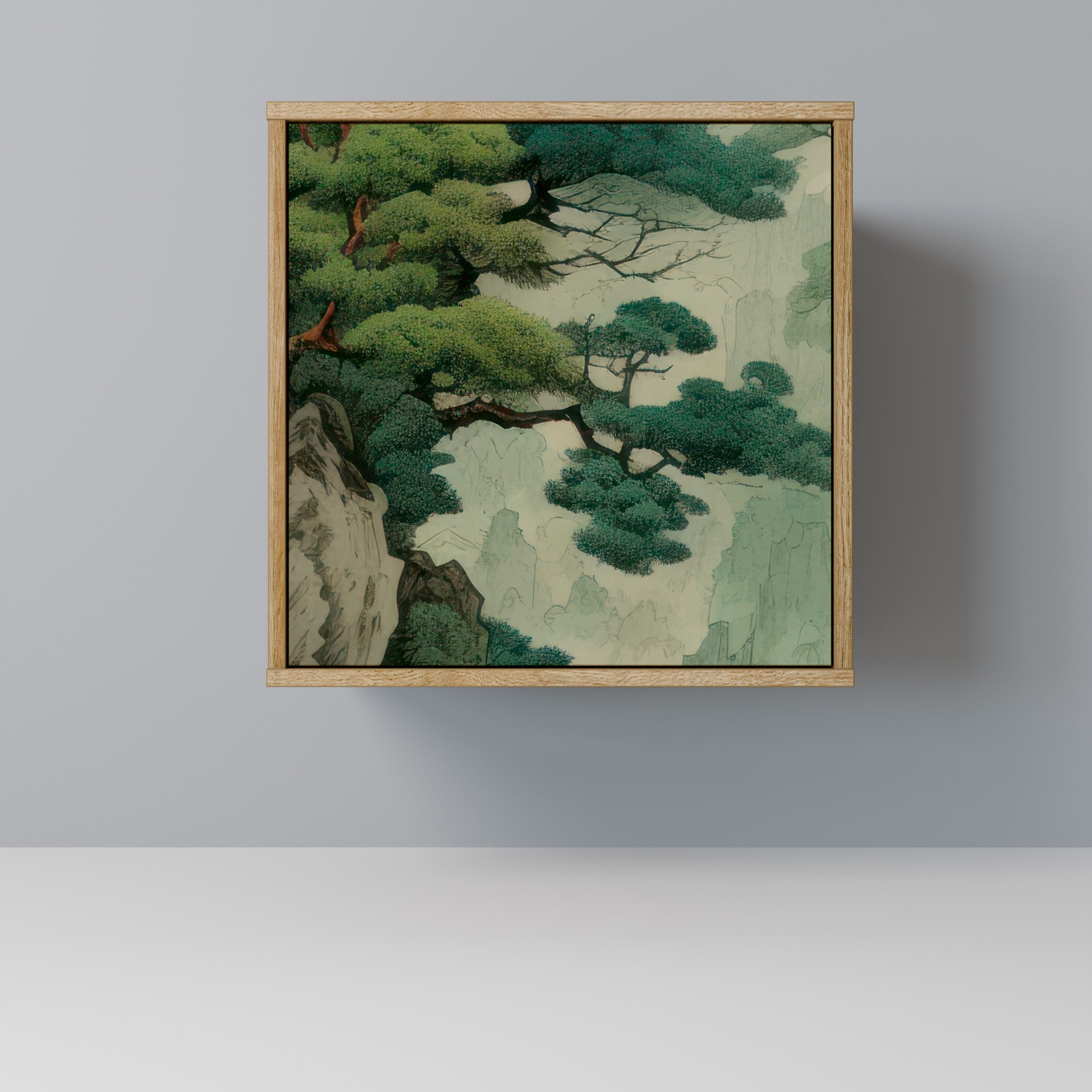 VERDURE ABYSS Aparador de 1 Porta em Efeito Carvalho