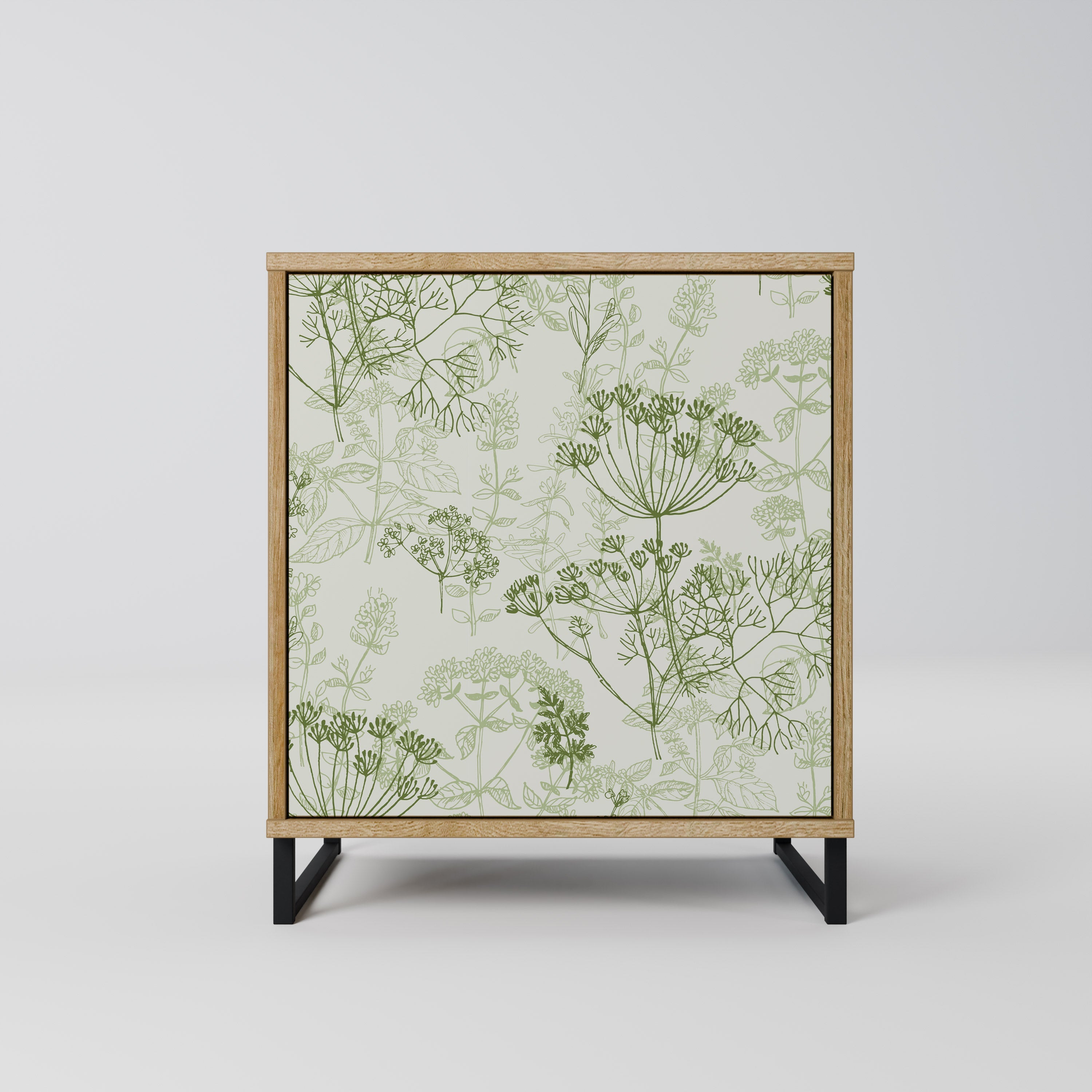 FENNEL BALDACHIN Aparador de 1 Porta em Efeito Carvalho