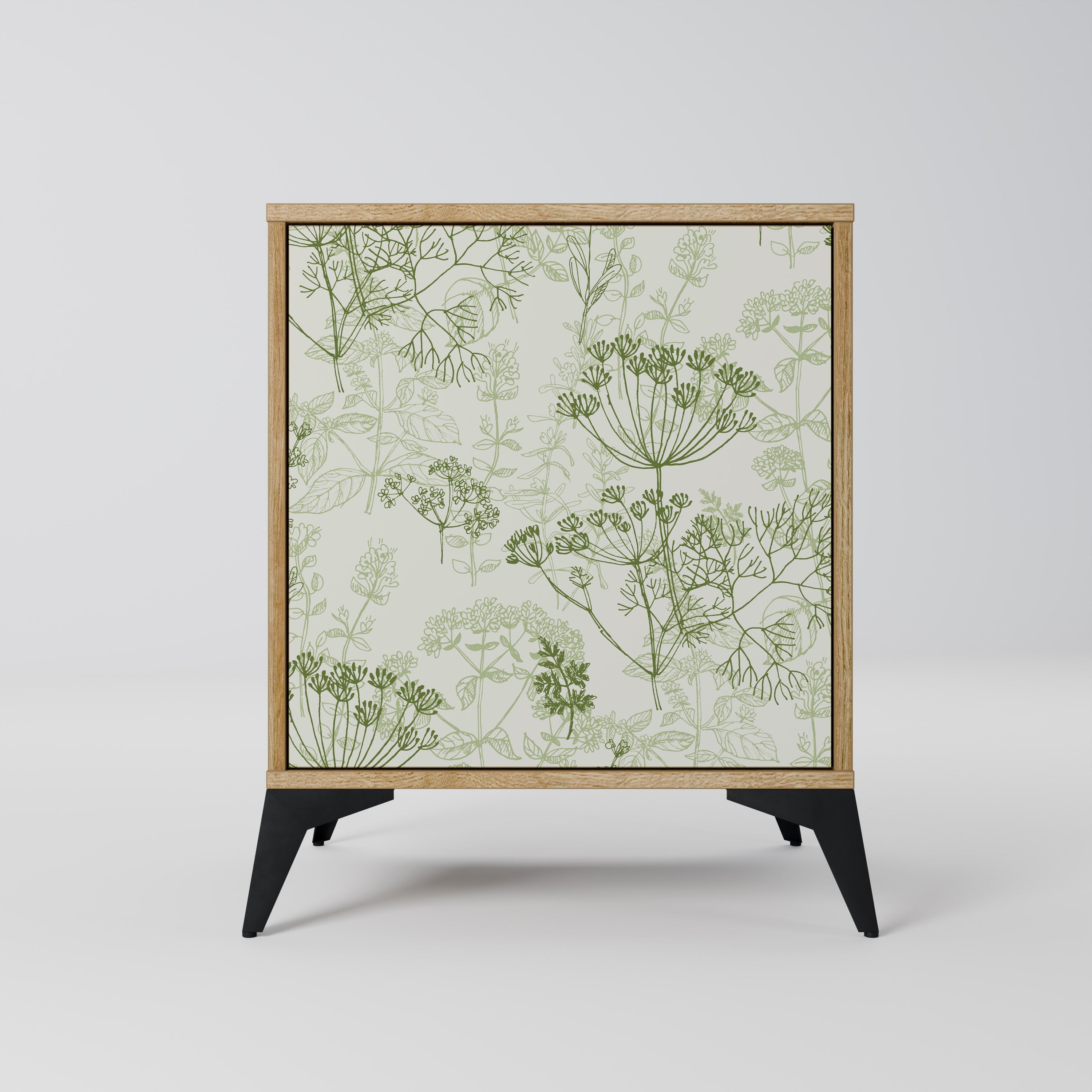 FENNEL BALDACHIN Aparador de 1 Porta em Efeito Carvalho