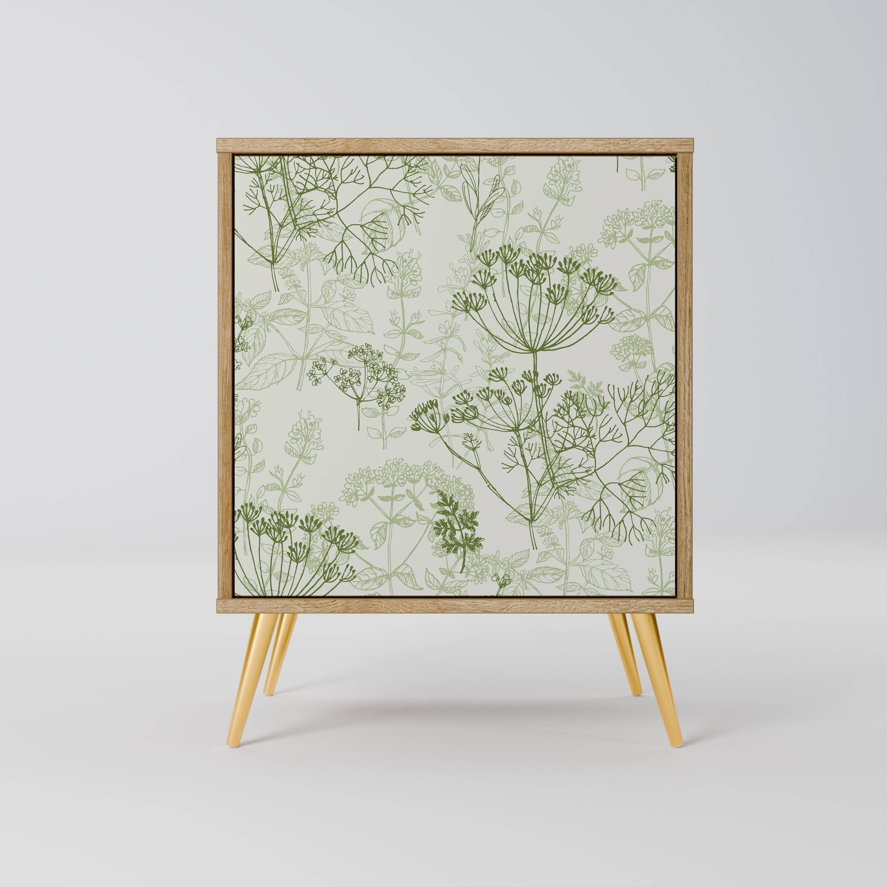 FENNEL BALDACHIN Aparador de 1 Porta em Efeito Carvalho