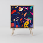 FESTIVE PLEASURES Aparador de 1 Porta em Efeito Carvalho