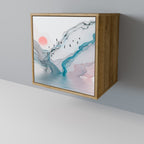 VELVET CROSSING Aparador de 1 Porta em Efeito Carvalho