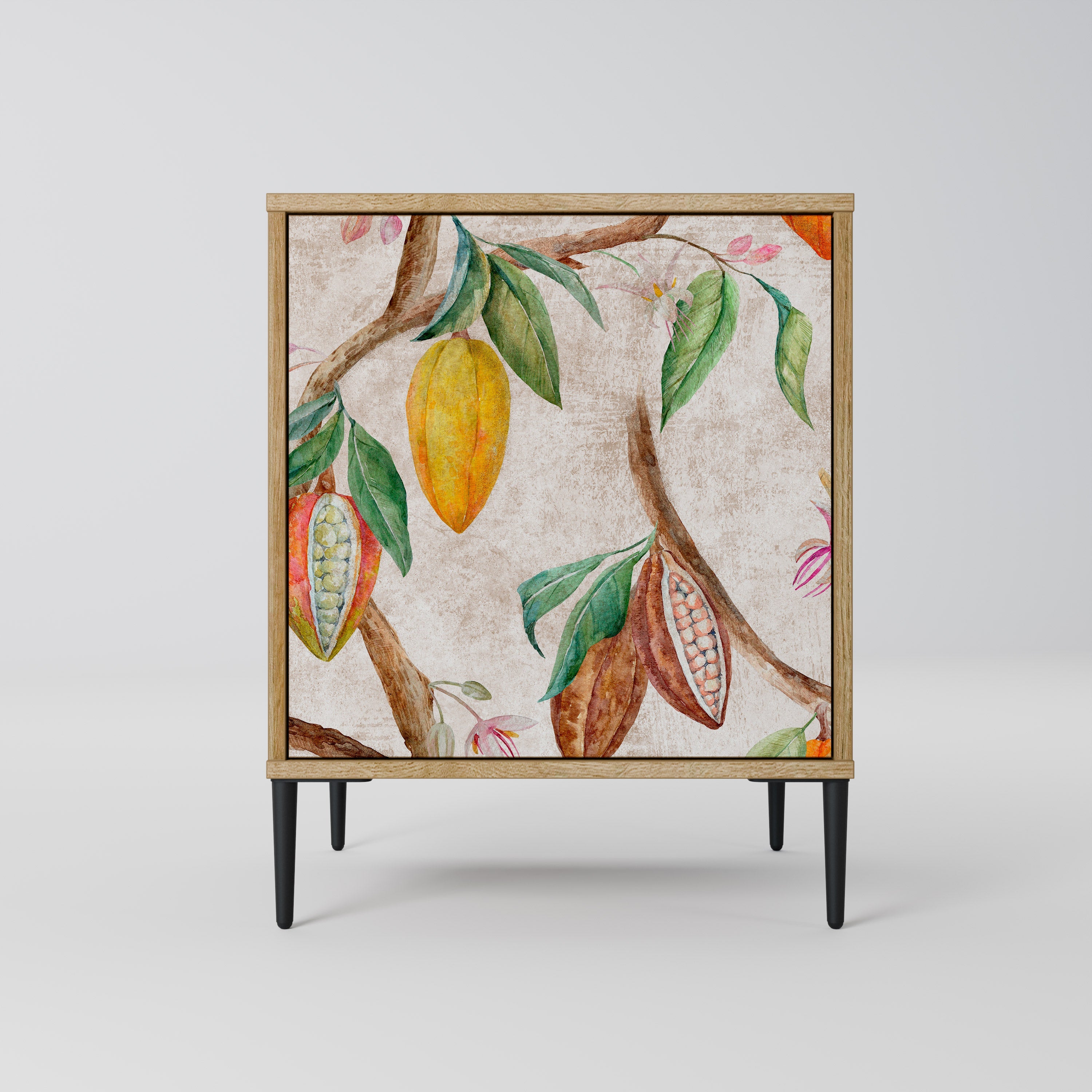 COCOA FRUITS Aparador de 1 Porta em Efeito Carvalho