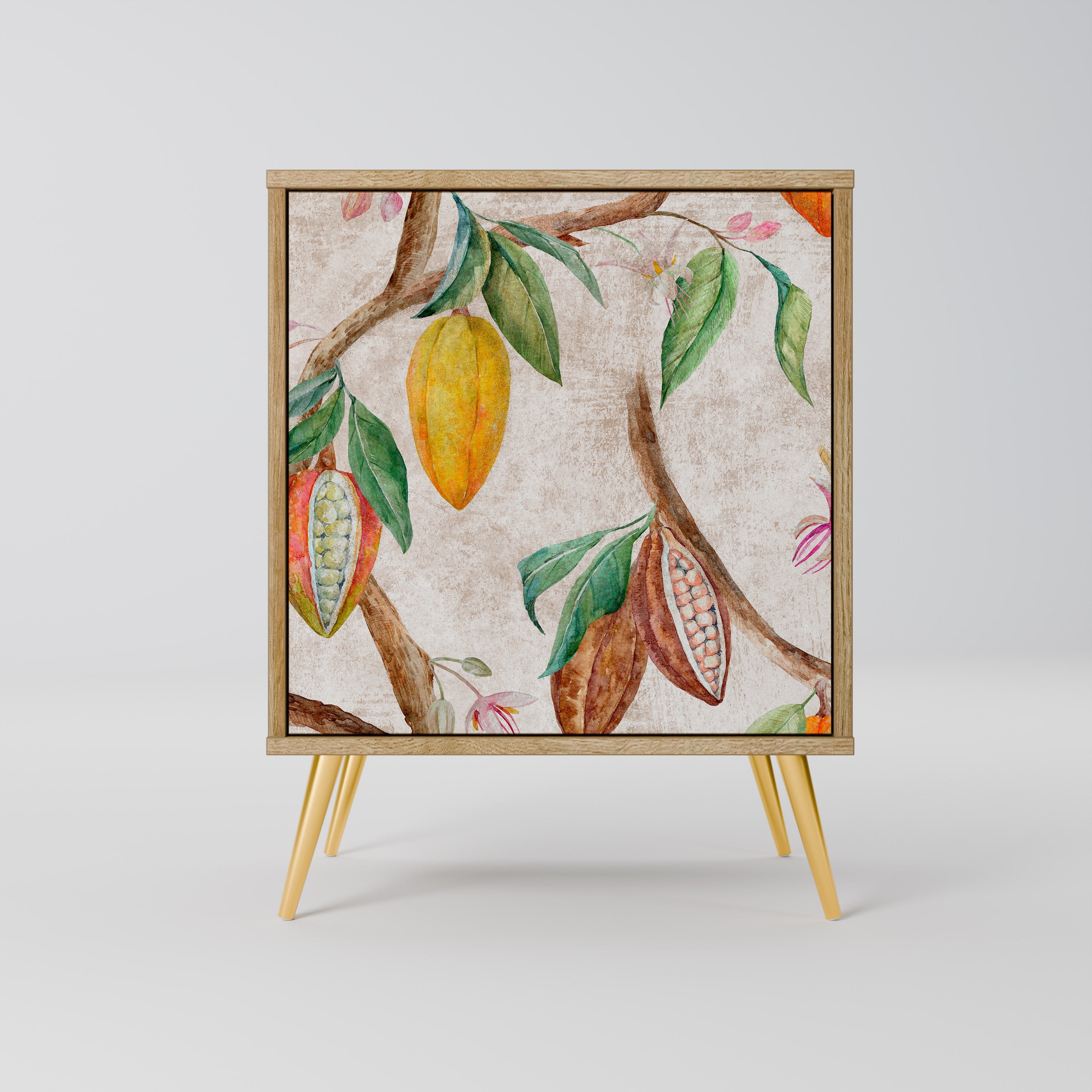 COCOA FRUITS Aparador de 1 Porta em Efeito Carvalho