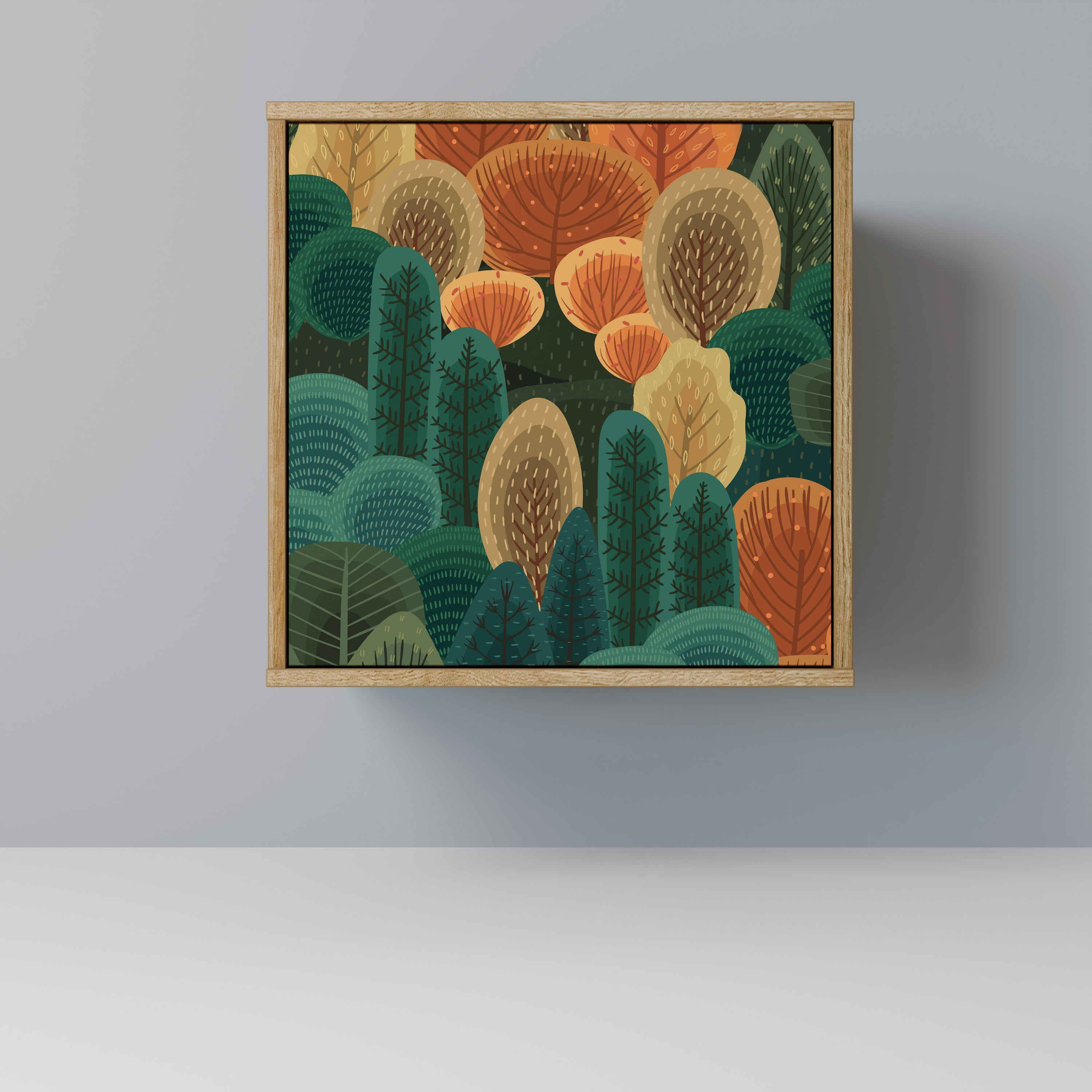 AUTUMN KALEIDOSCOPE Aparador de 1 Porta em Efeito Carvalho