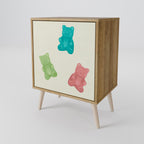 GUMMY BEARS 1-Door Sideboard in Oak Effect