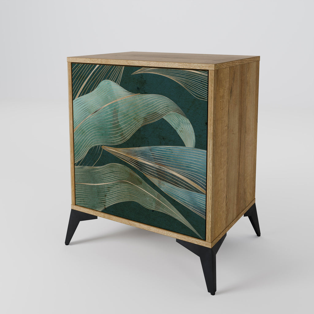 ROYAL GREEN Aparador de 1 Porta em Efeito Carvalho