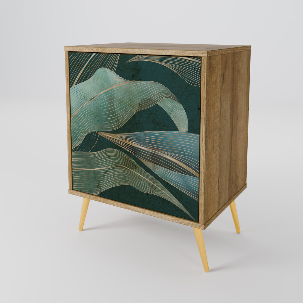 ROYAL GREEN Aparador de 1 Porta em Efeito Carvalho