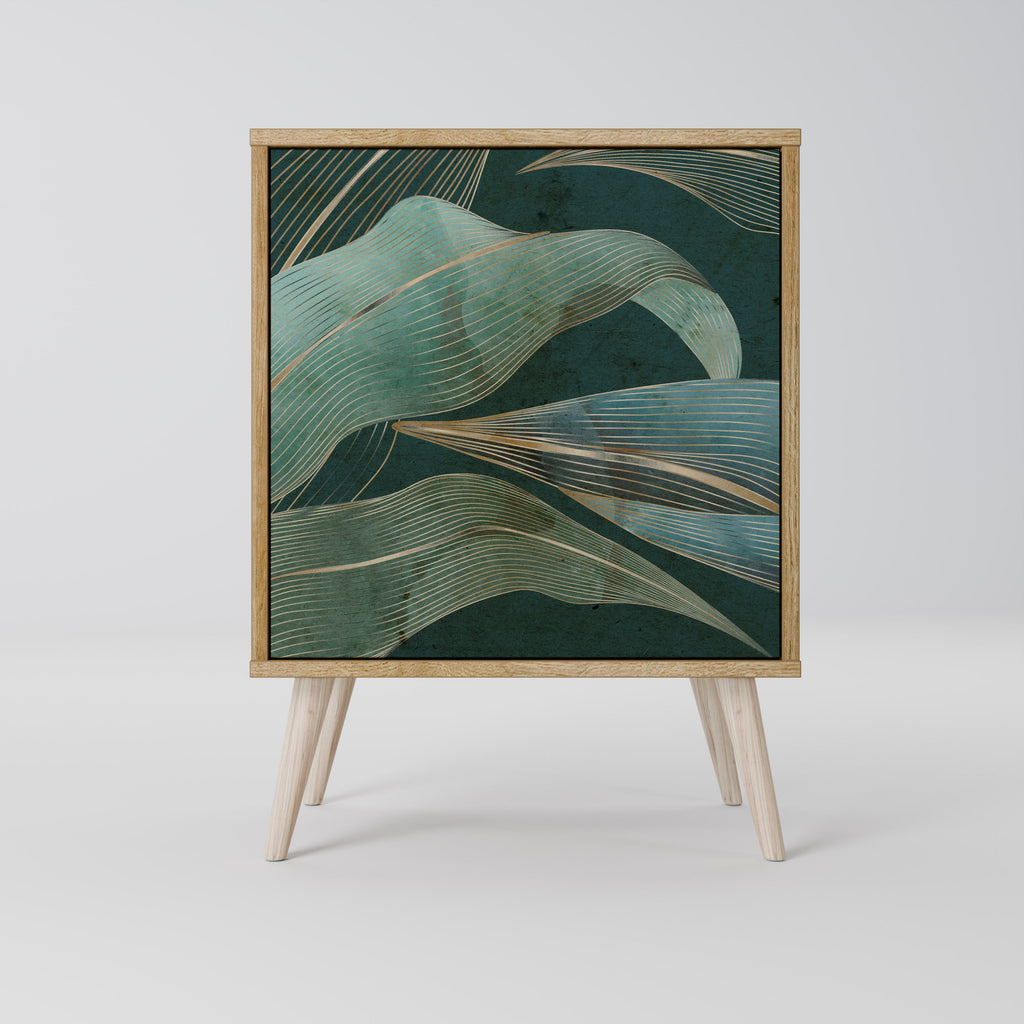 ROYAL GREEN Aparador de 1 Porta em Efeito Carvalho