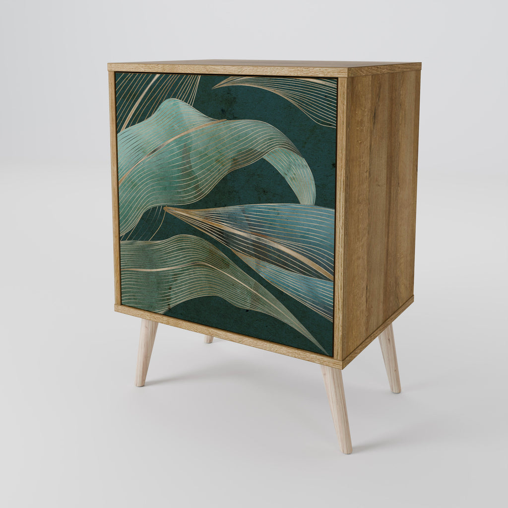 ROYAL GREEN Aparador de 1 Porta em Efeito Carvalho