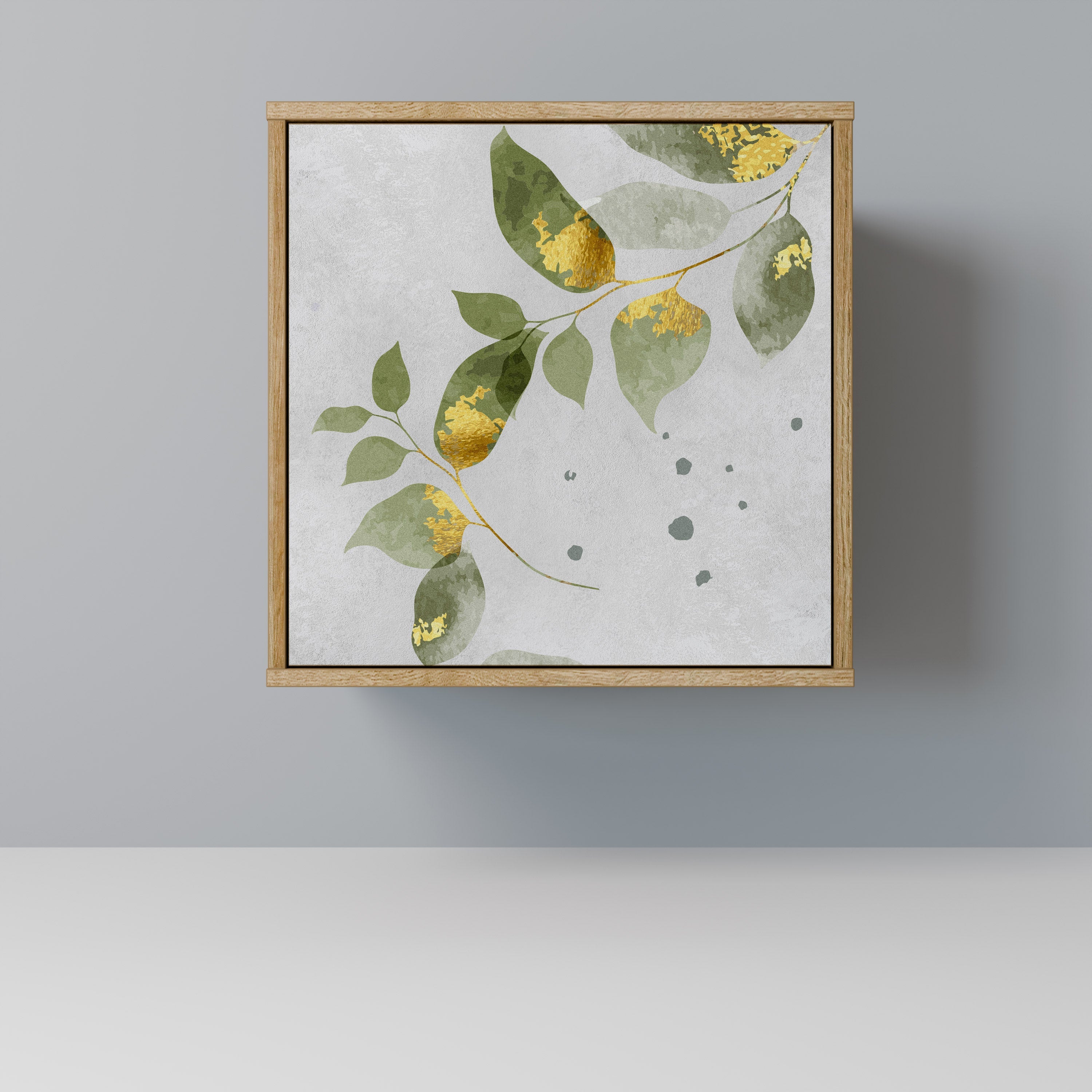 ELEGANT BOTANICS Aparador de 1 Porta em Efeito Carvalho