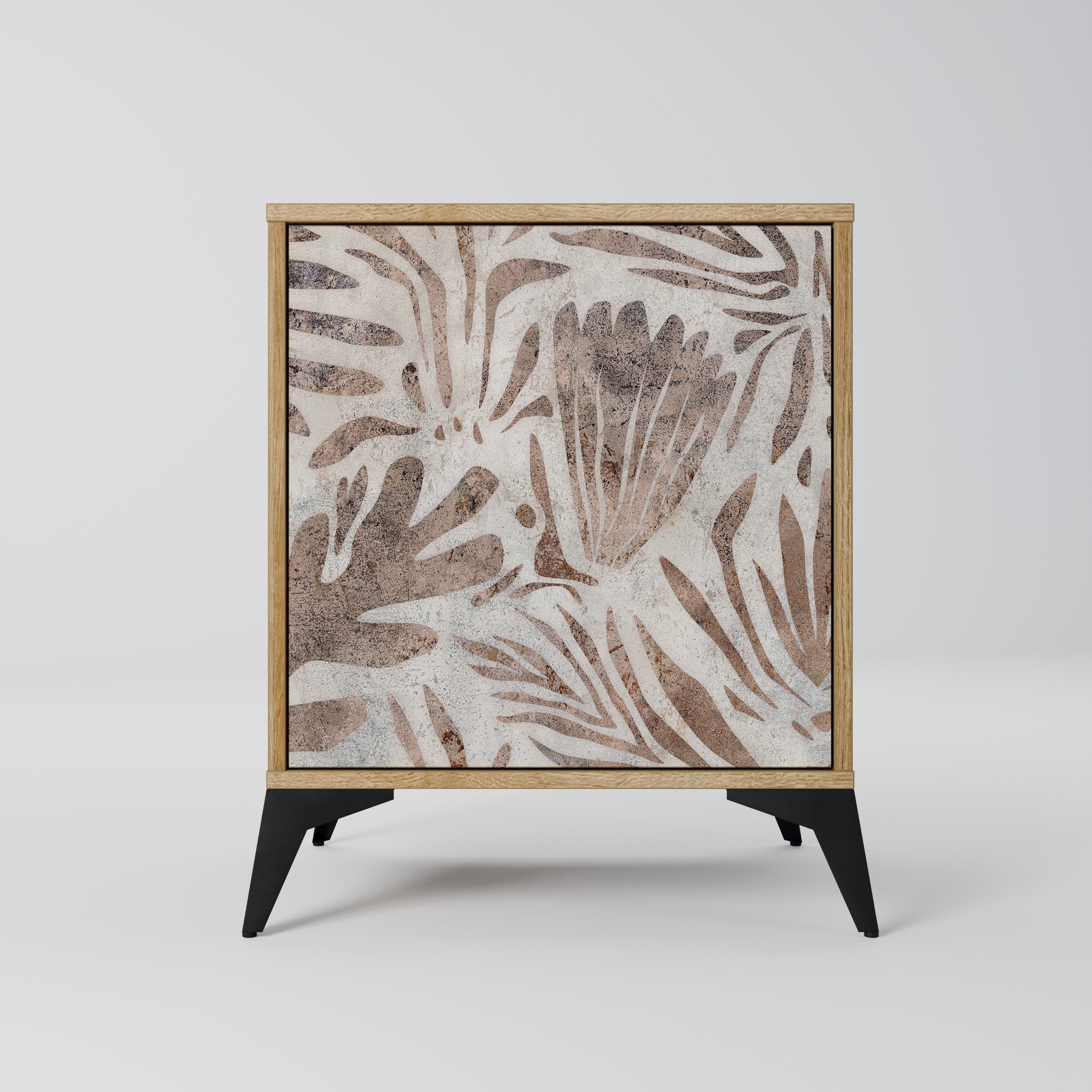 PASSING TIME Aparador de 1 Porta em Efeito Carvalho