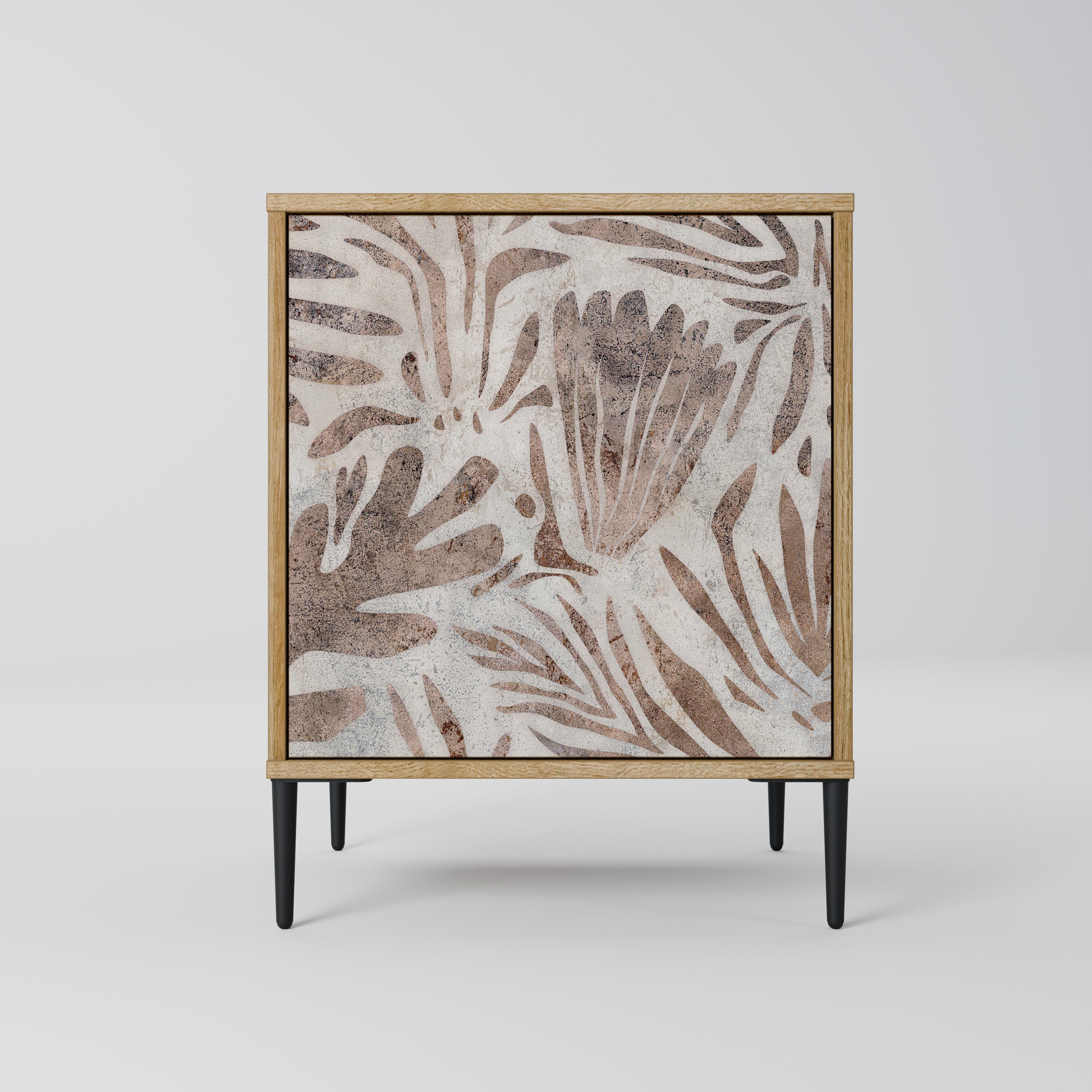 PASSING TIME Aparador de 1 Porta em Efeito Carvalho