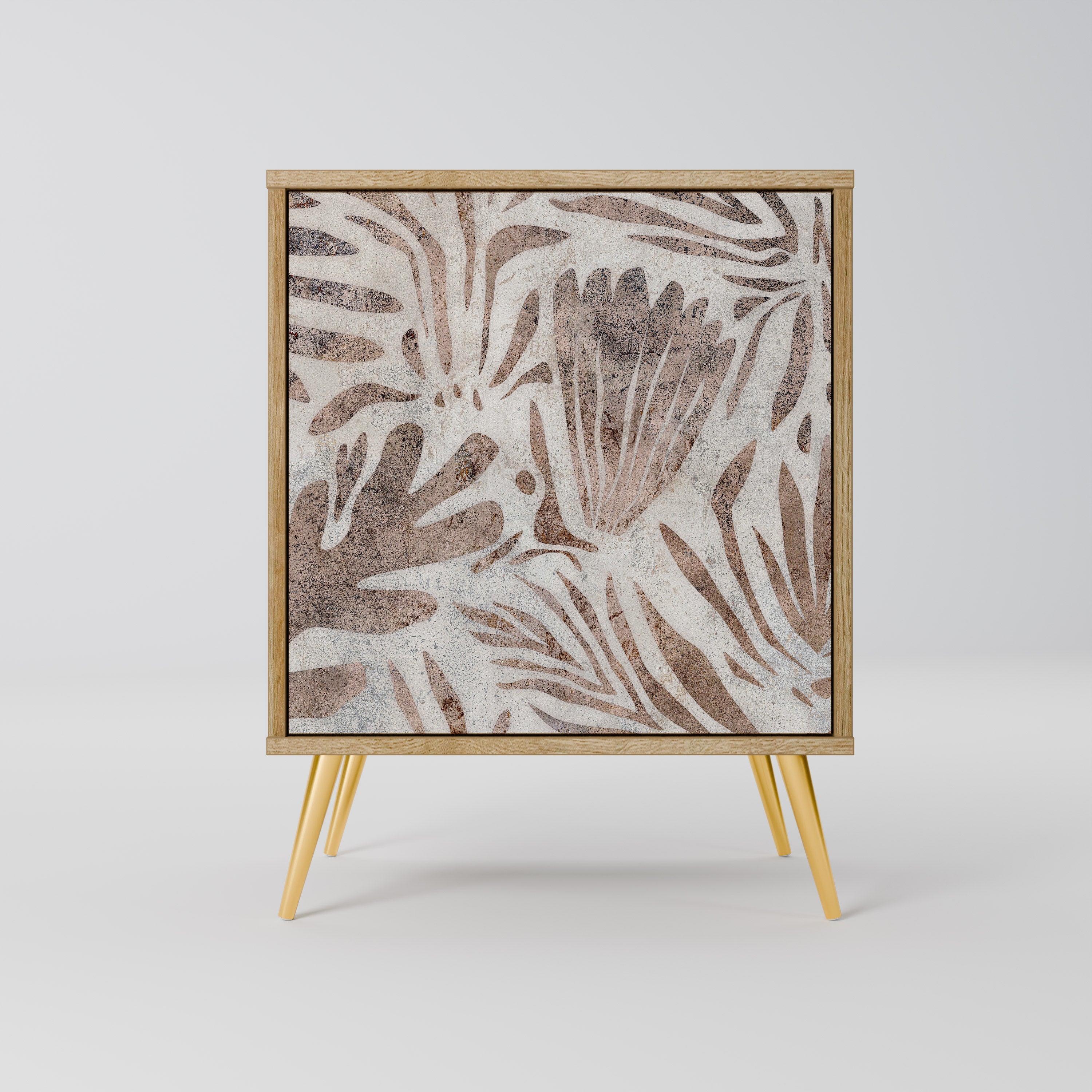 PASSING TIME Aparador de 1 Porta em Efeito Carvalho