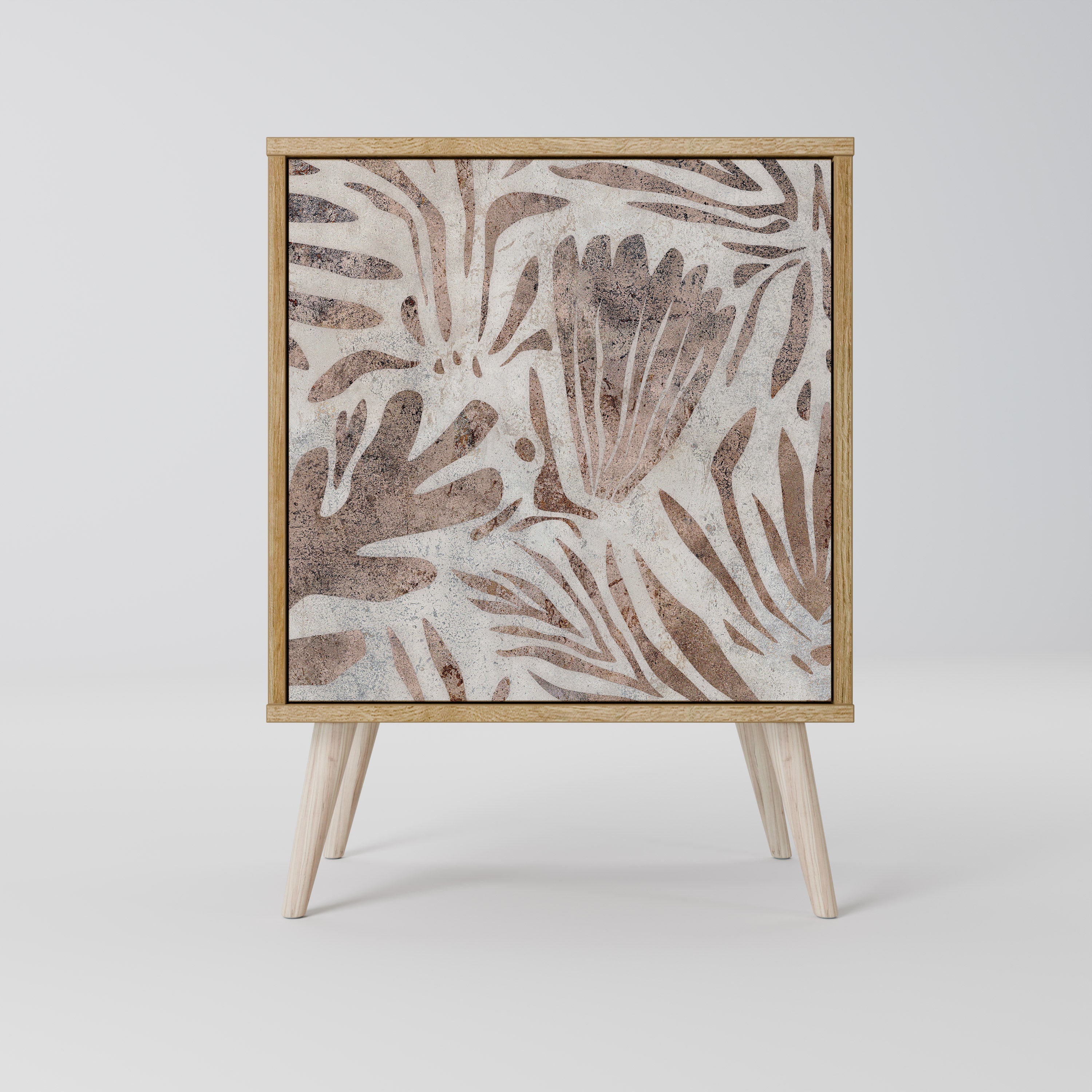 PASSING TIME Aparador de 1 Porta em Efeito Carvalho