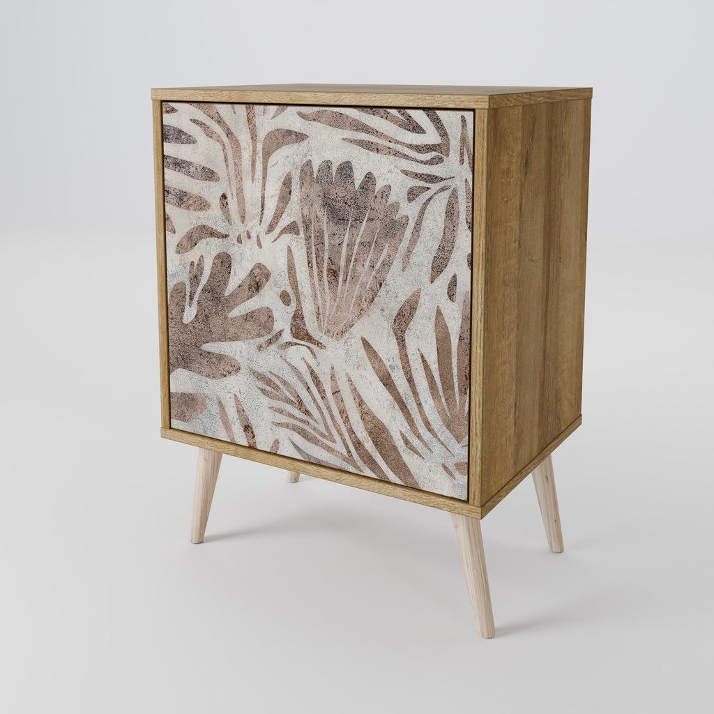 PASSING TIME Aparador de 1 Porta em Efeito Carvalho