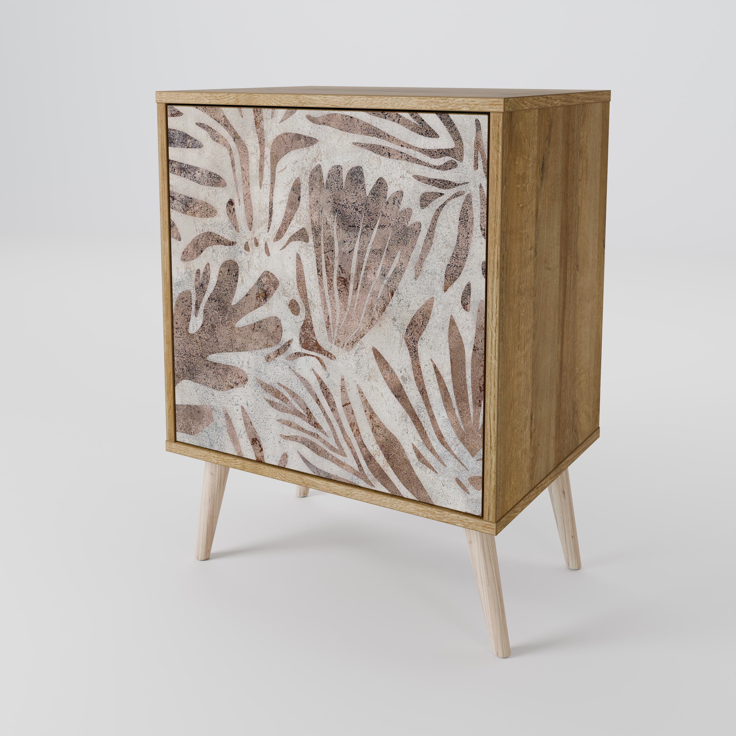 PASSING TIME Aparador de 1 Porta em Efeito Carvalho